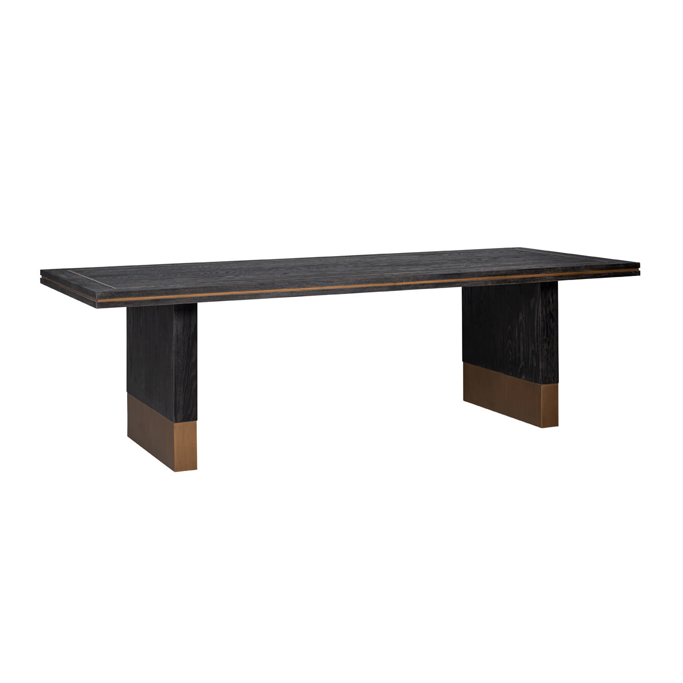 Richmond Eettafel 'Hunter' Eiken, kleur Zwart / Goud, 190 x 100cm Richmond Eettafel 'Hunter' Eiken, kleur Zwart / Goud, 190 x 100cm