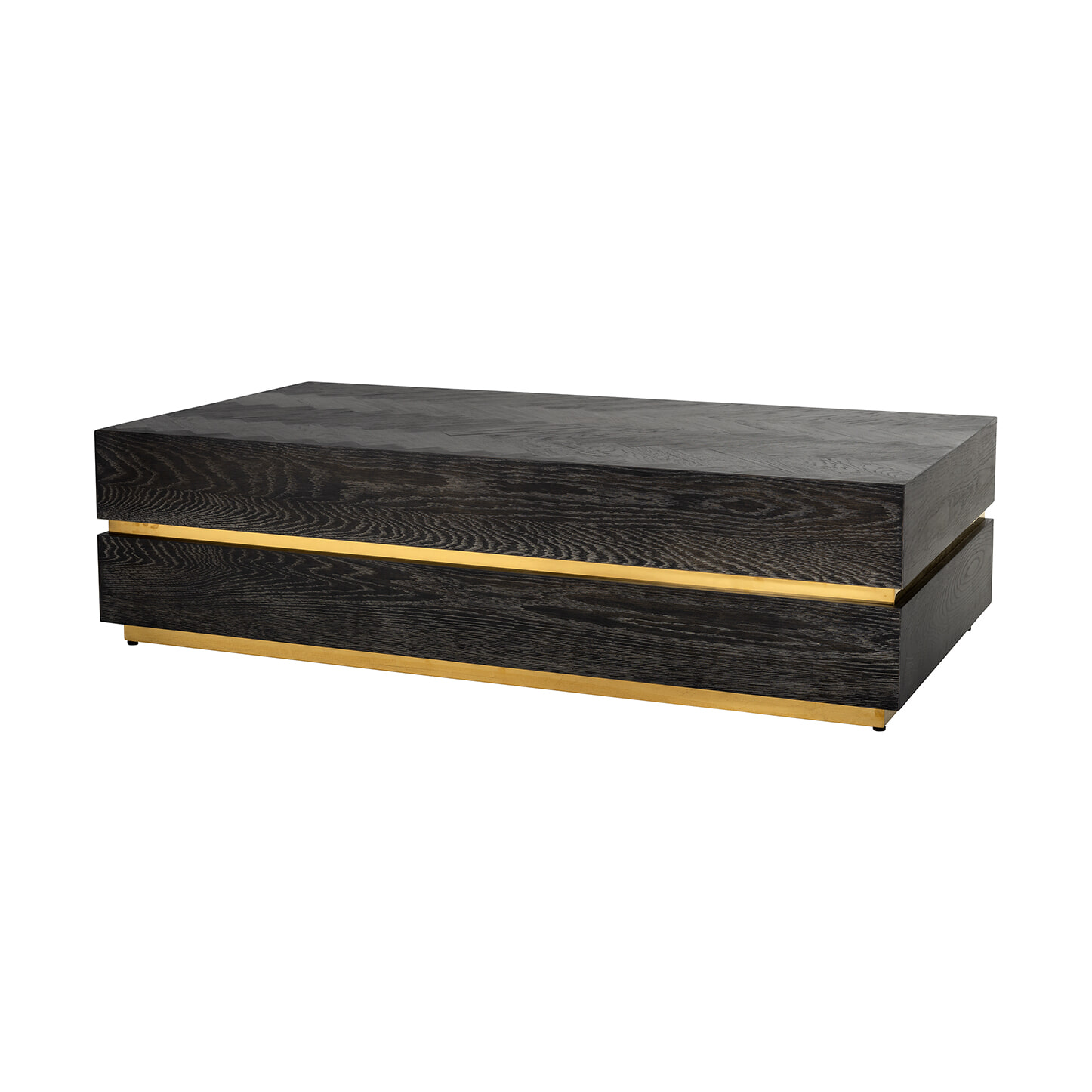 Richmond Salontafel 'Blackbone' Eiken, kleur Zwart / Goud, 150 x 80cm Richmond Salontafel 'Blackbone' Eiken, kleur Zwart / Goud, 150 x 80cm