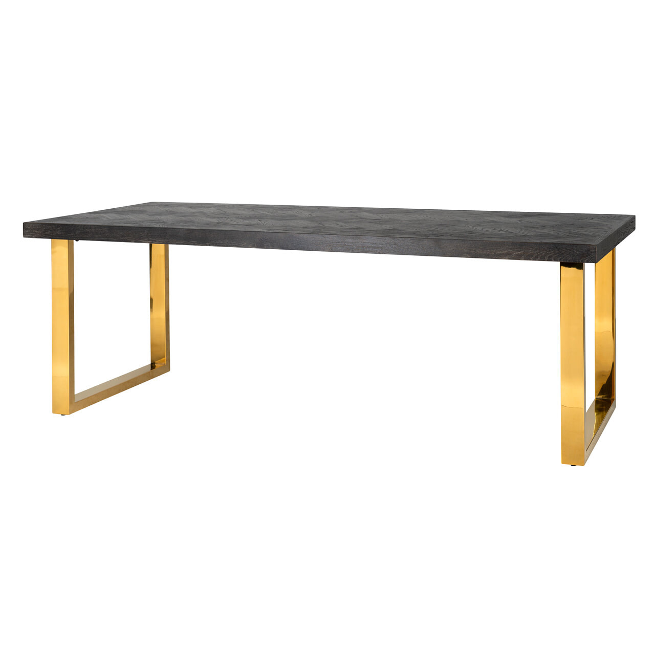 Richmond Eettafel Blackbone Eiken - Zwart / Goud