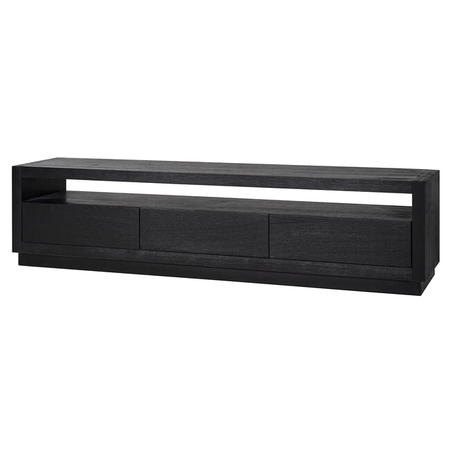 Slager Streng Zwembad Richmond TV-meubel Oakura Eikenhout 185cm, kleur zwart - Richmond Interiors  - RI-6503 BLACK • Sohome