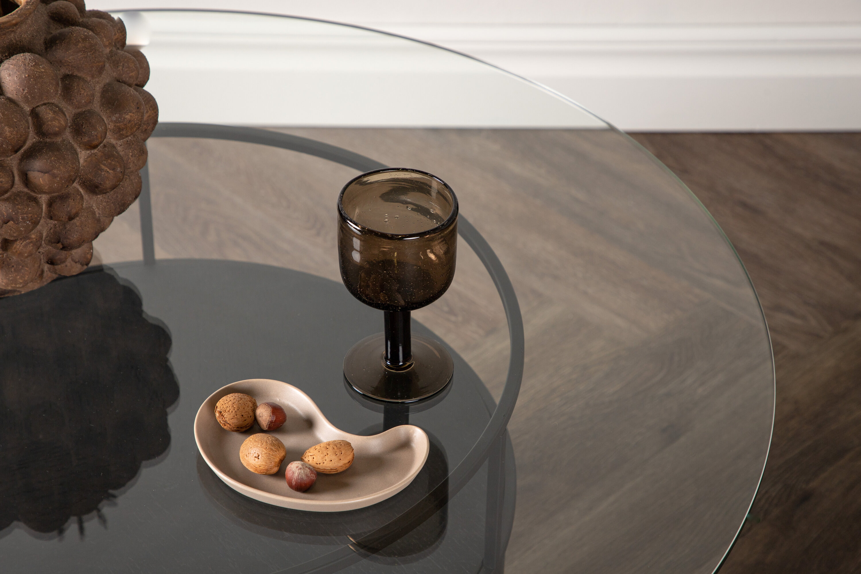 Nohr Ronde Salontafel 'Jilliam' Glas, 90cm