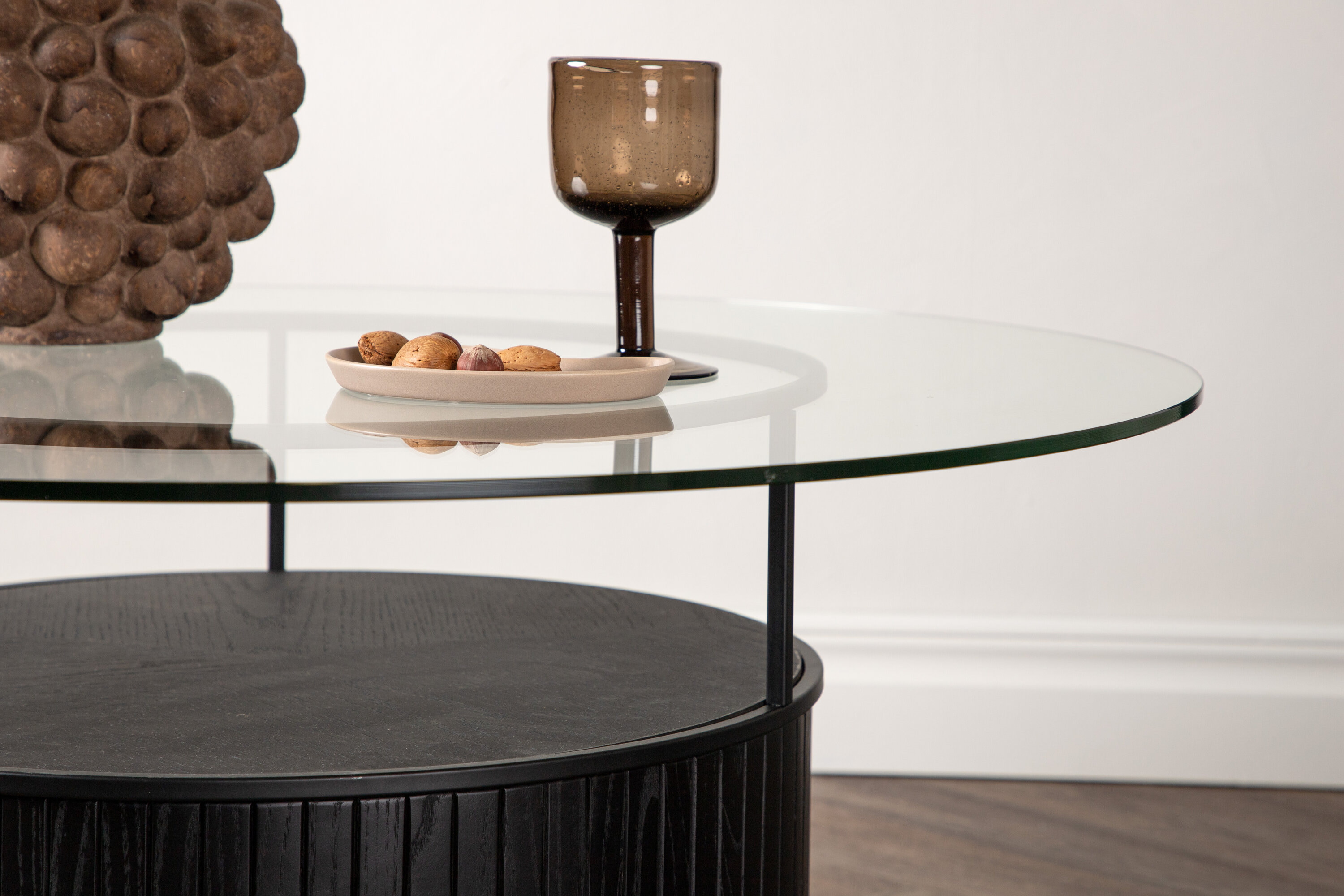 Nohr Ronde Salontafel 'Jilliam' Glas, 90cm