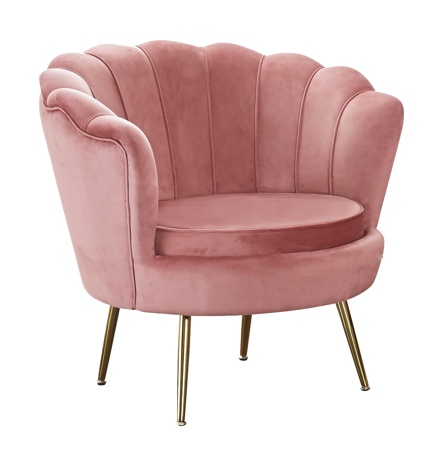 Artistiq Fauteuil 'Lizzy', Velvet, kleur Roze