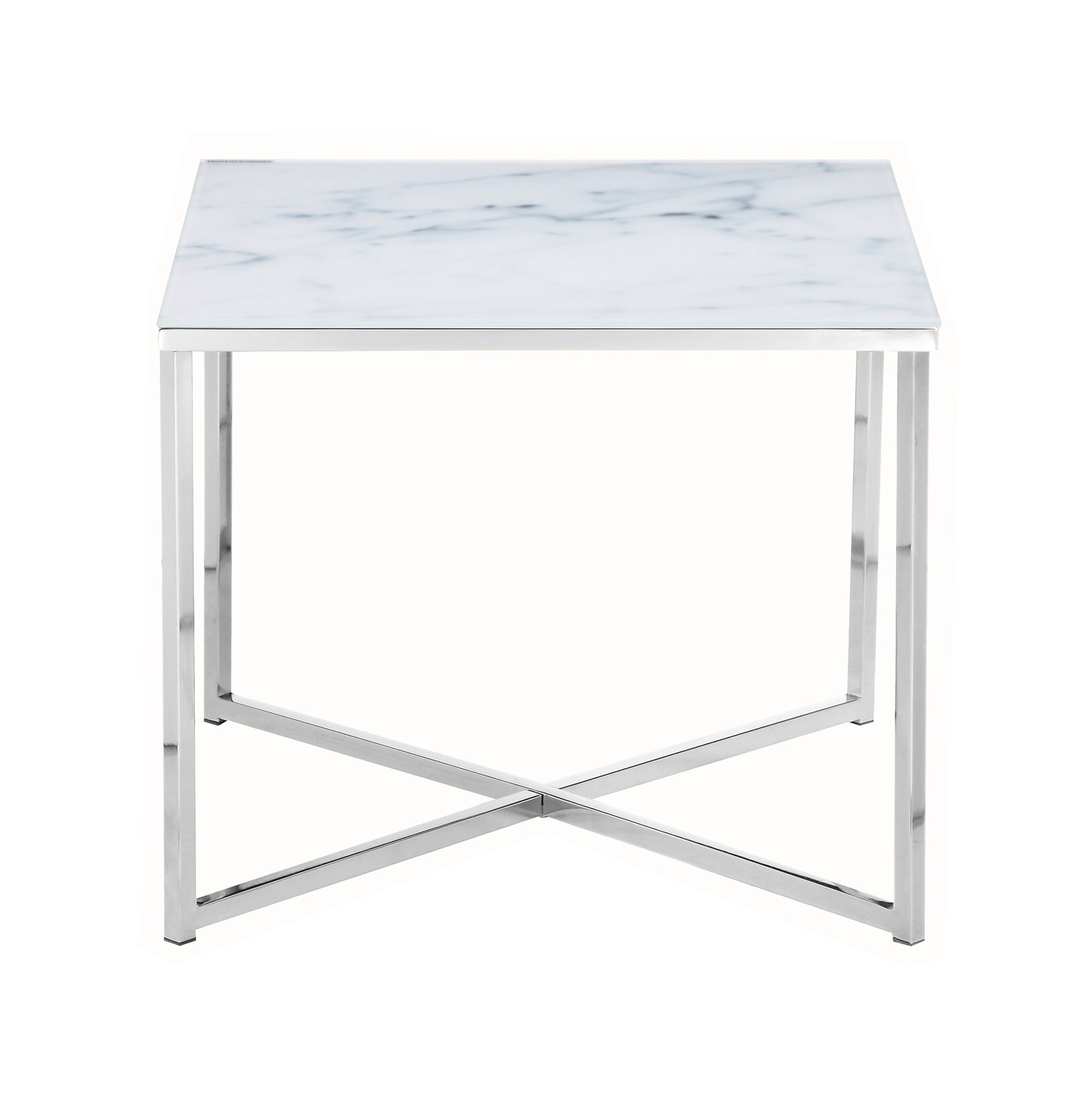 Artistiq Bijzettafel 'Lois', 50cm, Marmerlook, kleur Wit Artistiq Bijzettafel 'Lois', 50cm, Marmerlook, kleur Wit