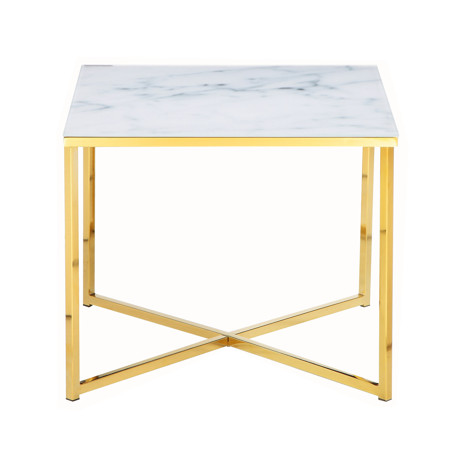 Artistiq Bijzettafel 'Lois', 50cm, Marmerlook, kleur Wit Artistiq Bijzettafel 'Lois', 50cm, Marmerlook, kleur Wit