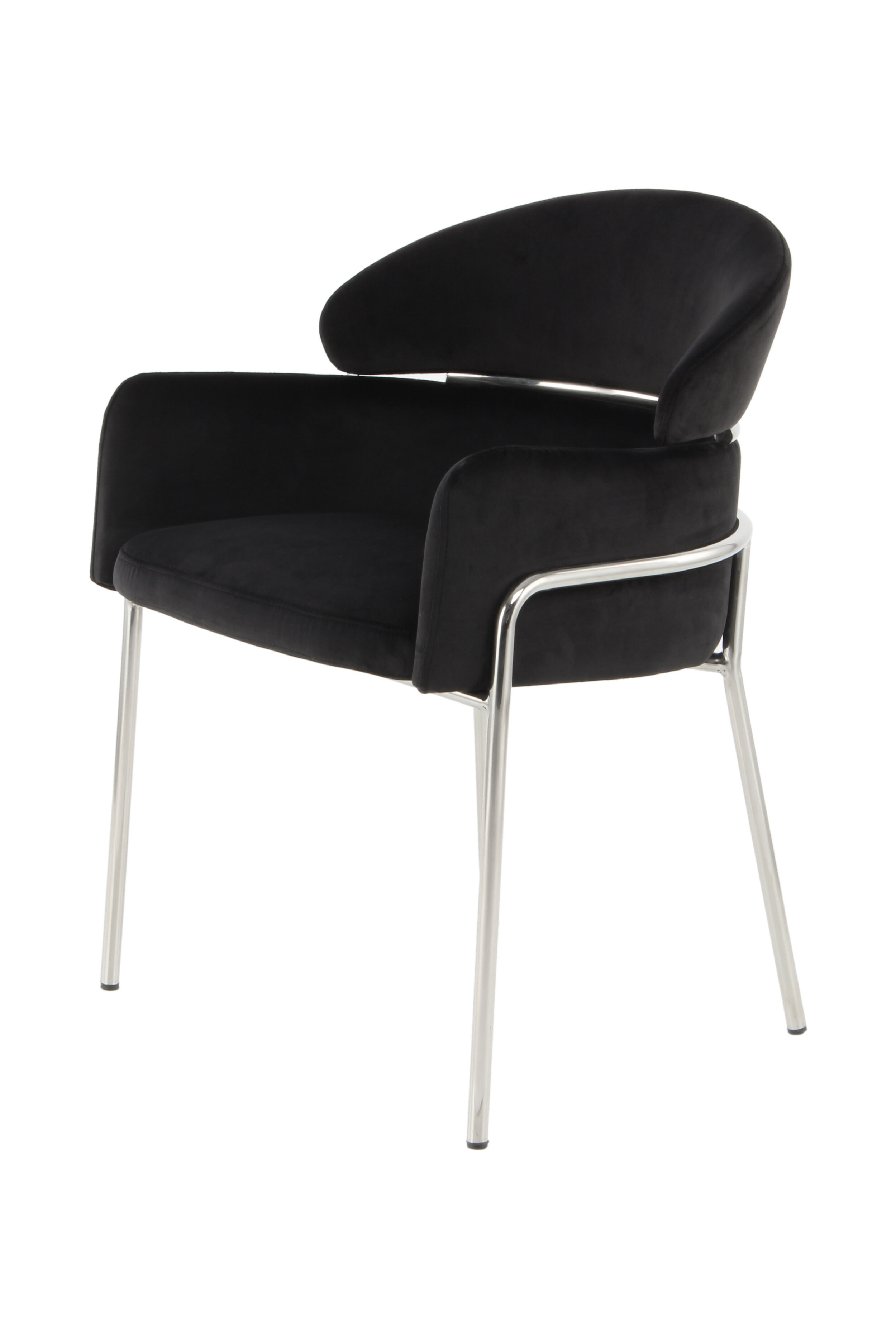 Kayoom Eetkamerstoel 'Corey' Velvet, kleur Zwart Kayoom Eetkamerstoel 'Corey' Velvet, kleur Zwart