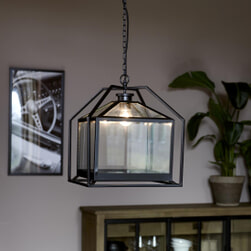 Rivièra Maison Hanglamp 'Rockford' 36cm, kleur Zwart