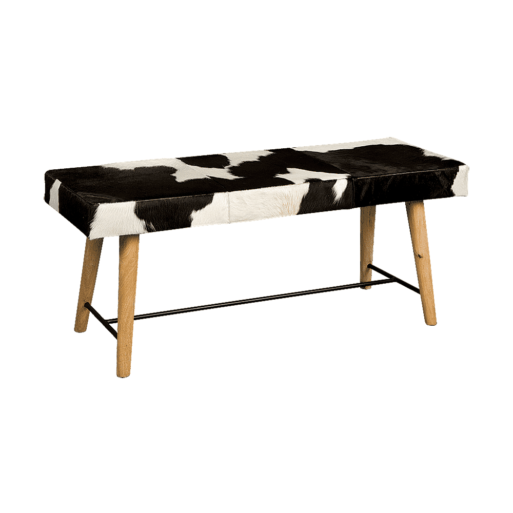RENEW Eetkamerbank 'Jimmy' 110cm, kleur Zwart/Wit RENEW Eetkamerbank 'Jimmy' 110cm, kleur Zwart/Wit