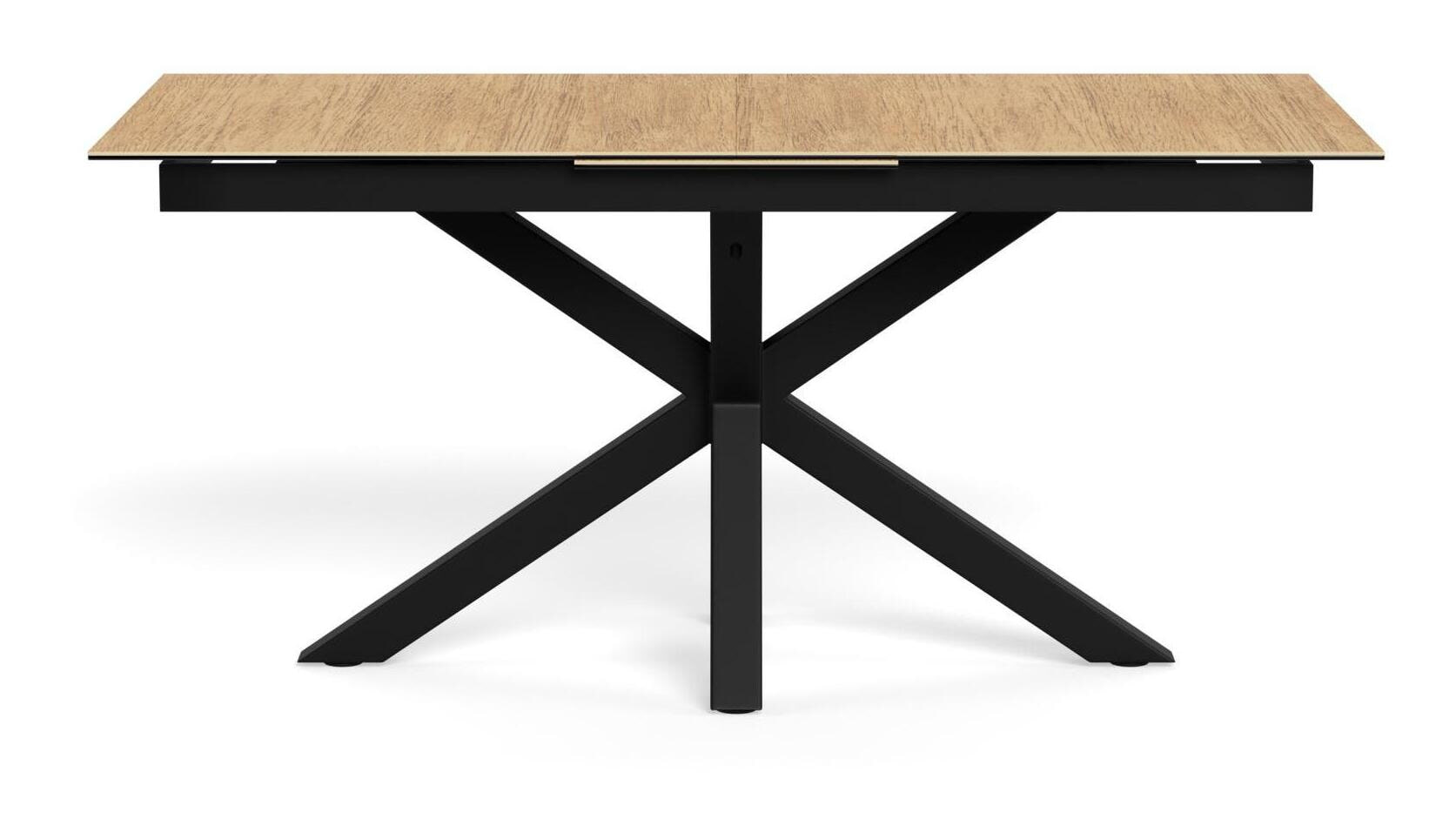 Bendt Uitschuifbare Eettafel 'Line' Keramiek in eikenlook, 168/210 x 90cm