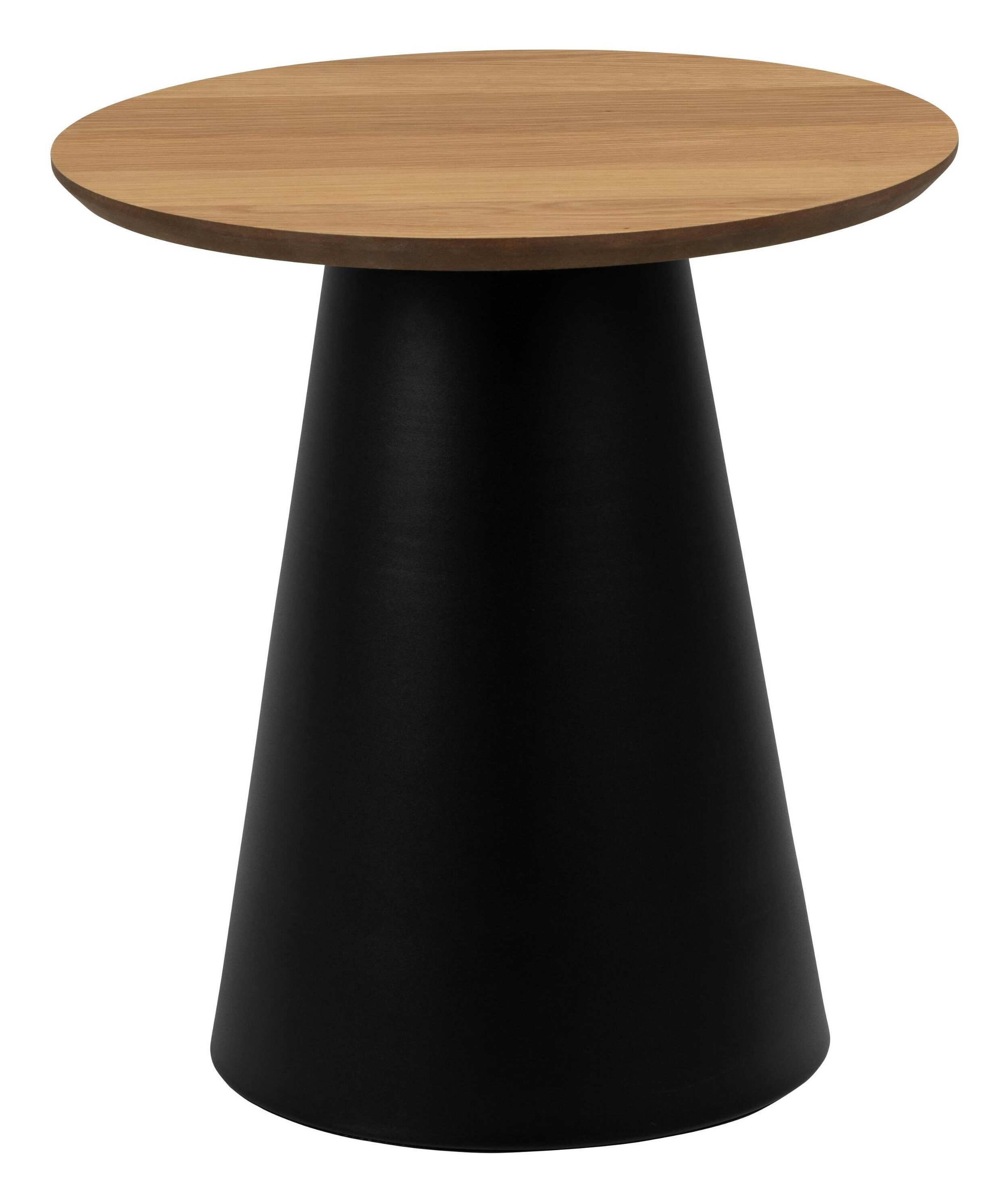 Bendt Ronde Bijzettafel 'Anemone' Eiken, 45cm, kleur Zwart