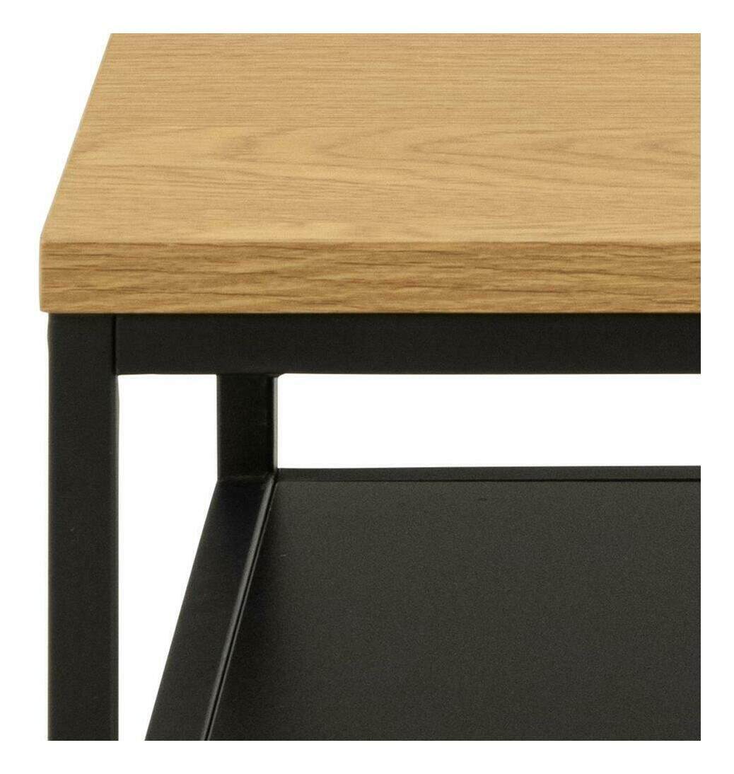 Bendt Salontafel 'Ture' Eiken en metaal, 55 x 55cm