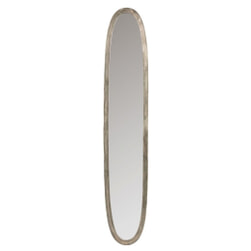 J-Line Ovale Spiegel 'Josee' Large, kleur Antiek Grijs
