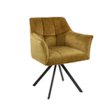 LifestyleFurn Draaibare Eetkamerstoel 'Thandie' Velvet, kleur Goud