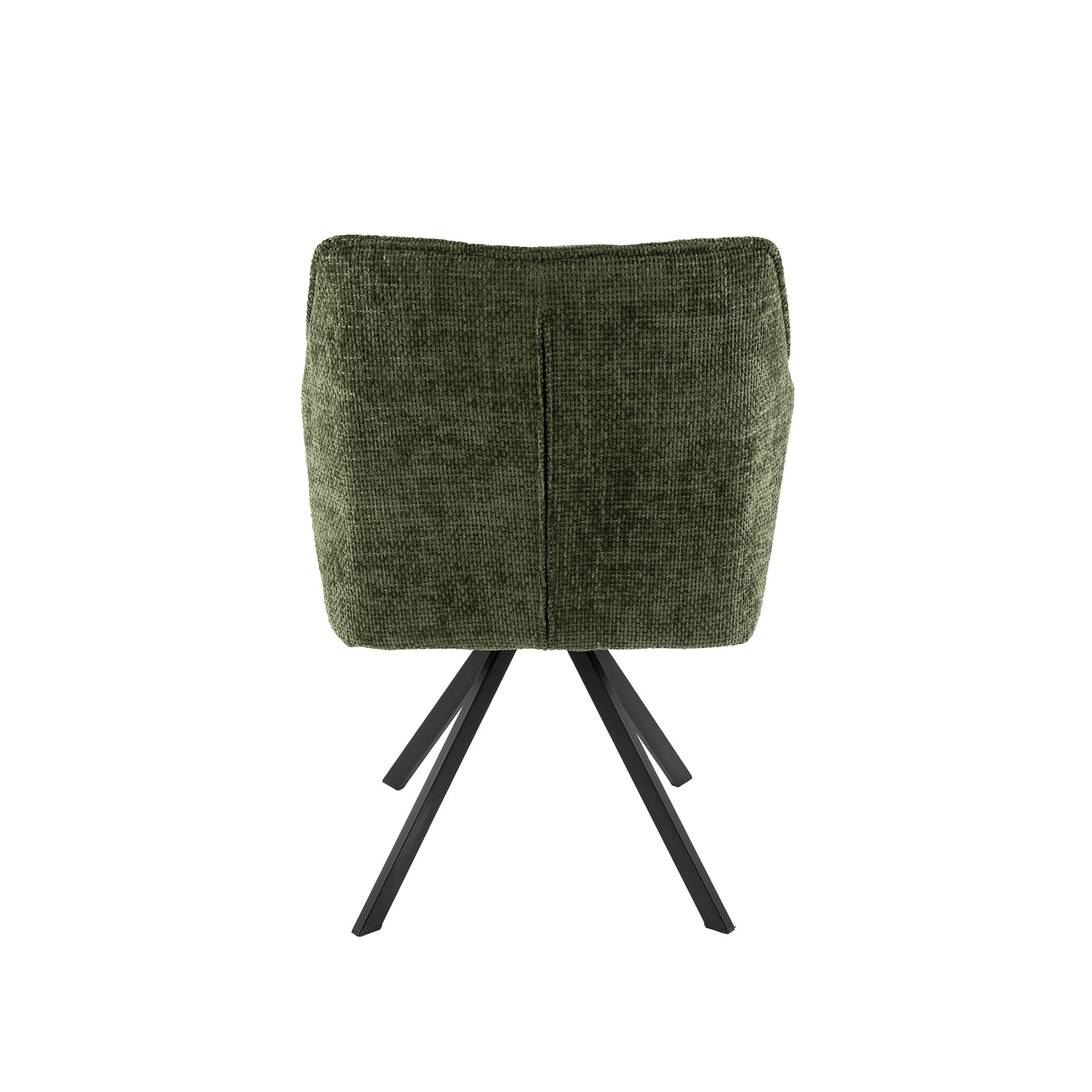 LifestyleFurn Draaibare Eetkamerstoel 'Thandie' Hoven stof, kleur Groen