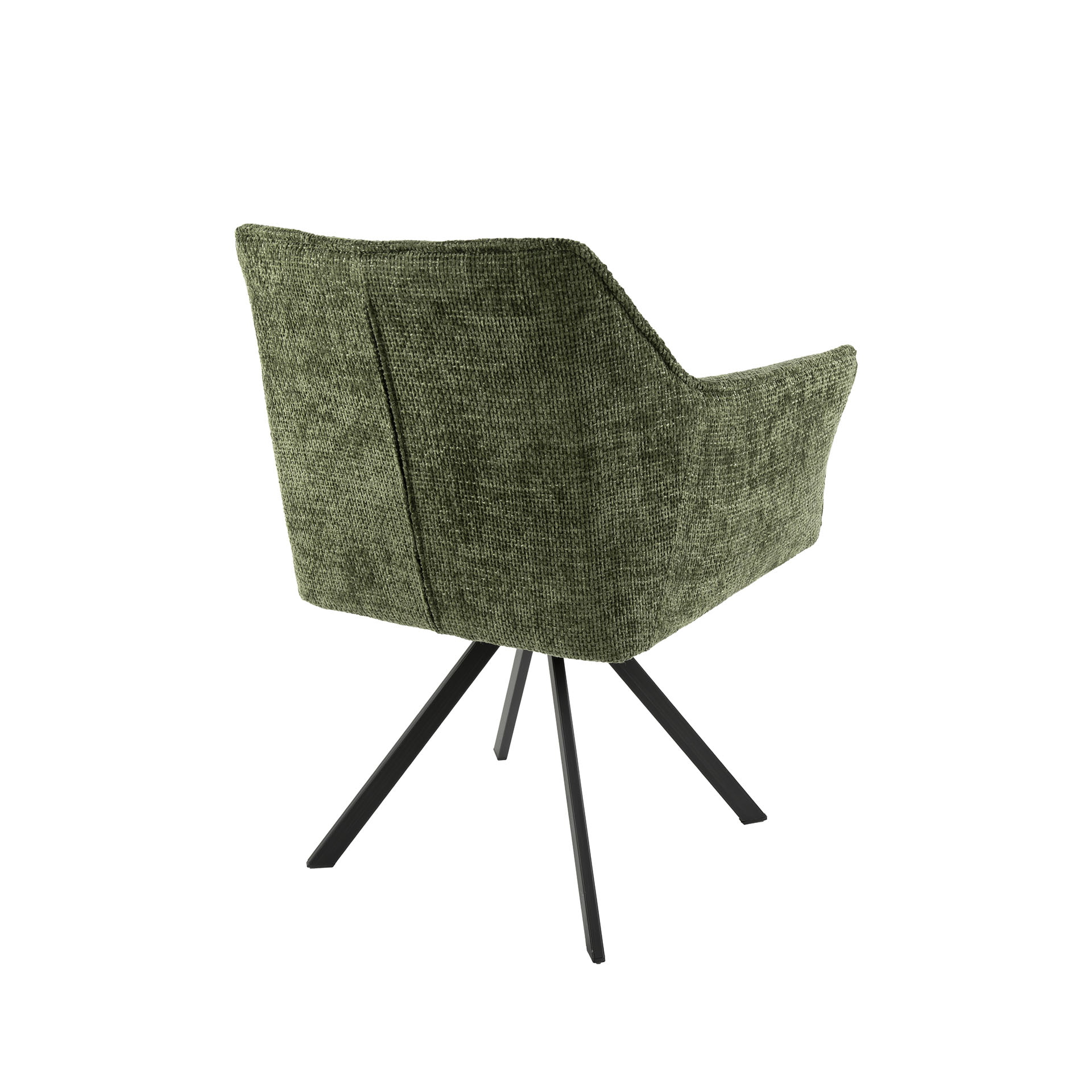 LifestyleFurn Draaibare Eetkamerstoel 'Thandie' Hoven stof, kleur Groen