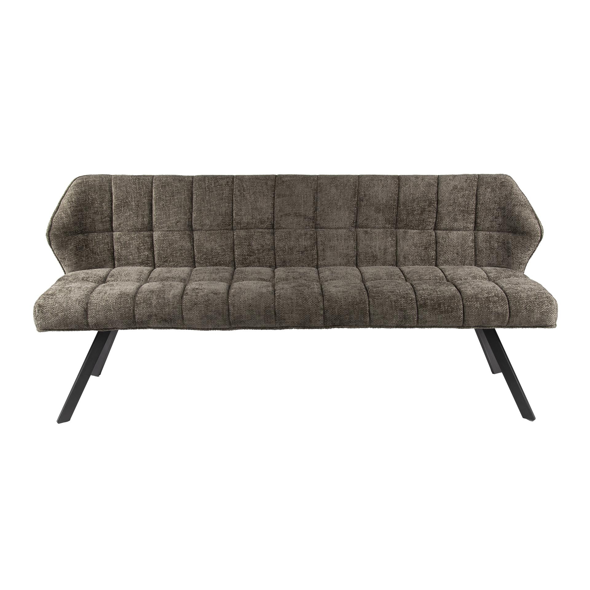 LifestyleFurn Eetkamerbank 'Thandie' Hoven stof, 180cm, kleur Taupe