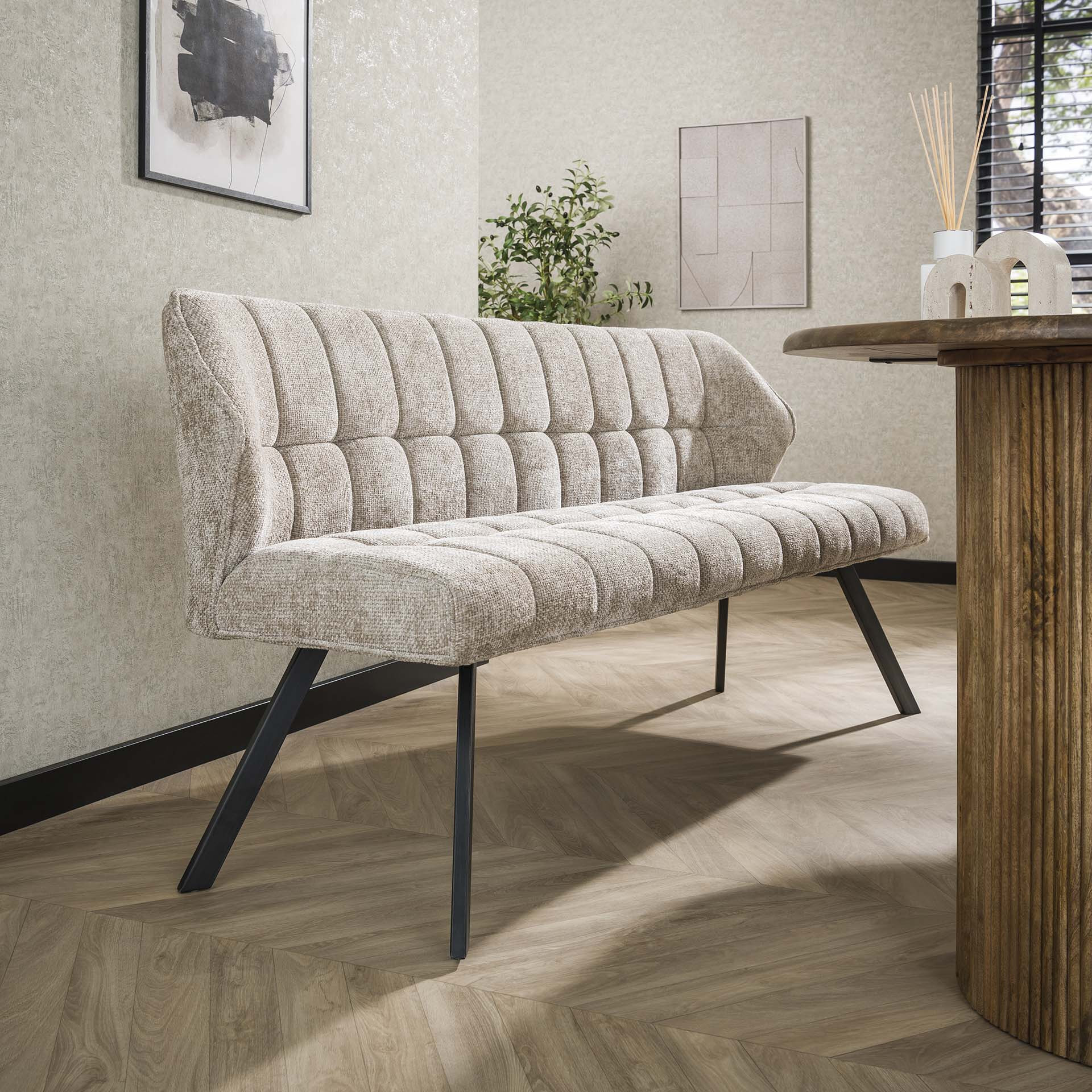 LifestyleFurn Eetkamerbank 'Thandie' Rich stof, 180cm