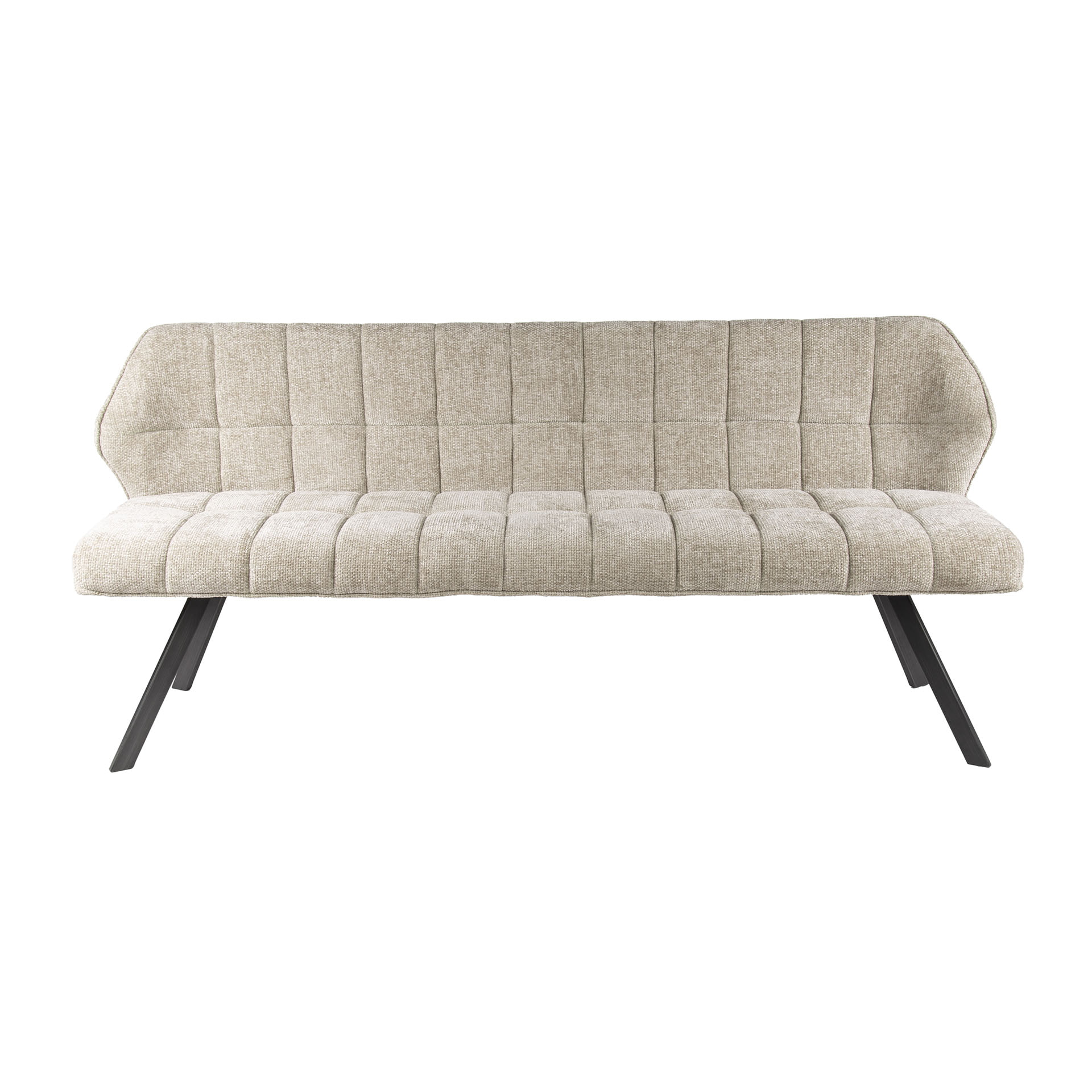 LifestyleFurn Eetkamerbank 'Thandie' Hoven stof, 180cm, kleur Zand