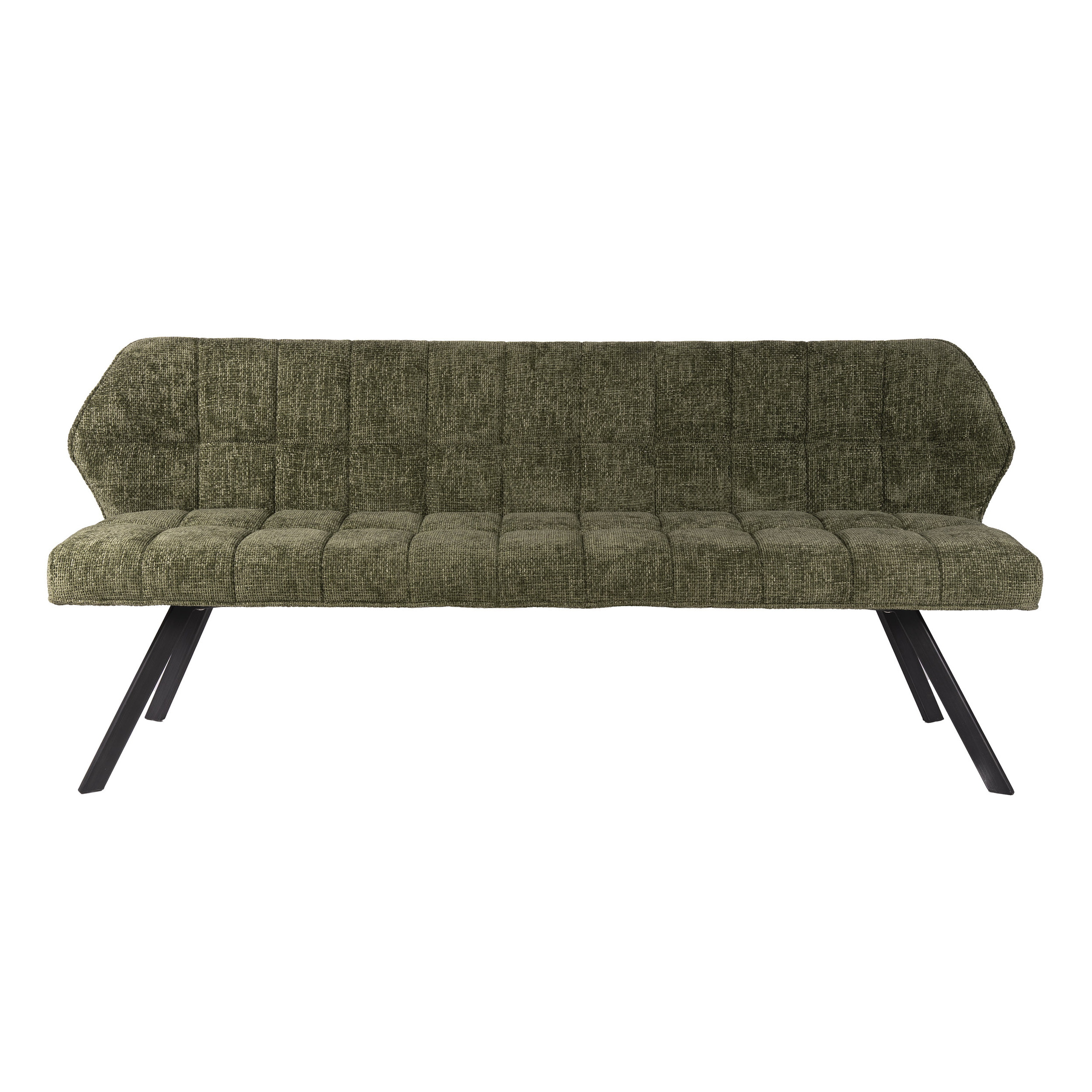 LifestyleFurn Eetkamerbank 'Thandie' Hoven stof, 180cm, kleur Groen
