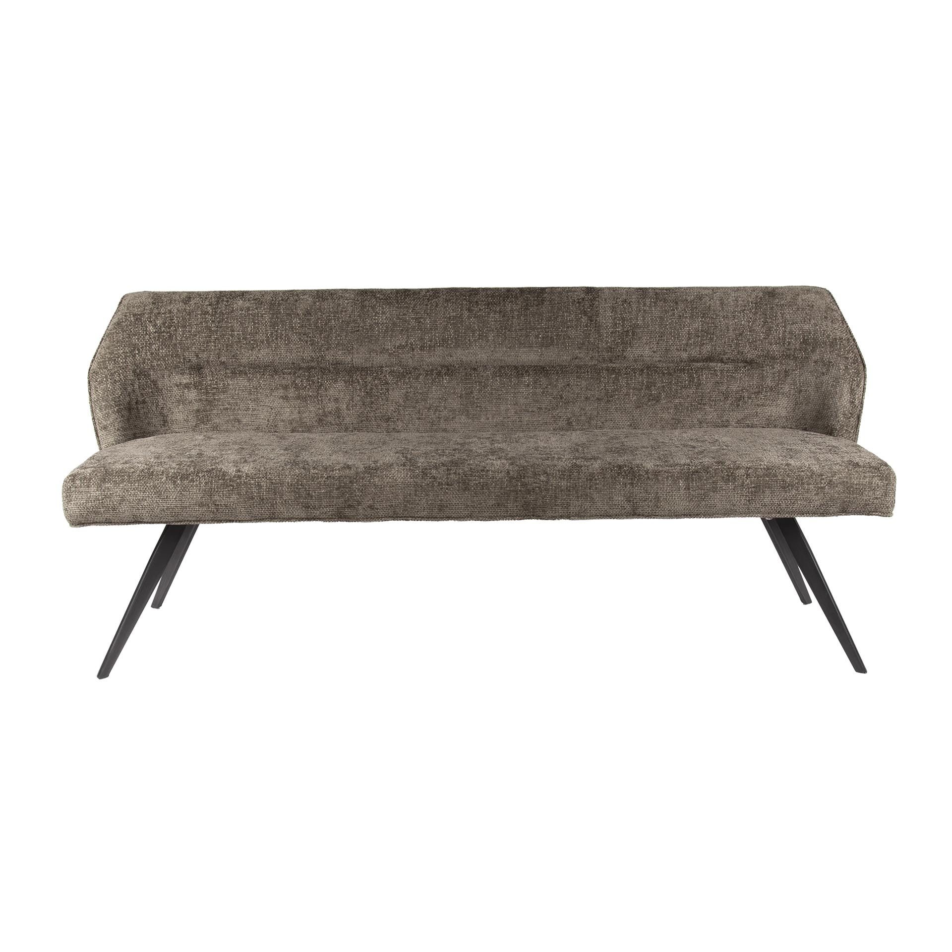 LifestyleFurn Eetkamerbank 'Lavonne' Chenille, 188cm, kleur Taupe