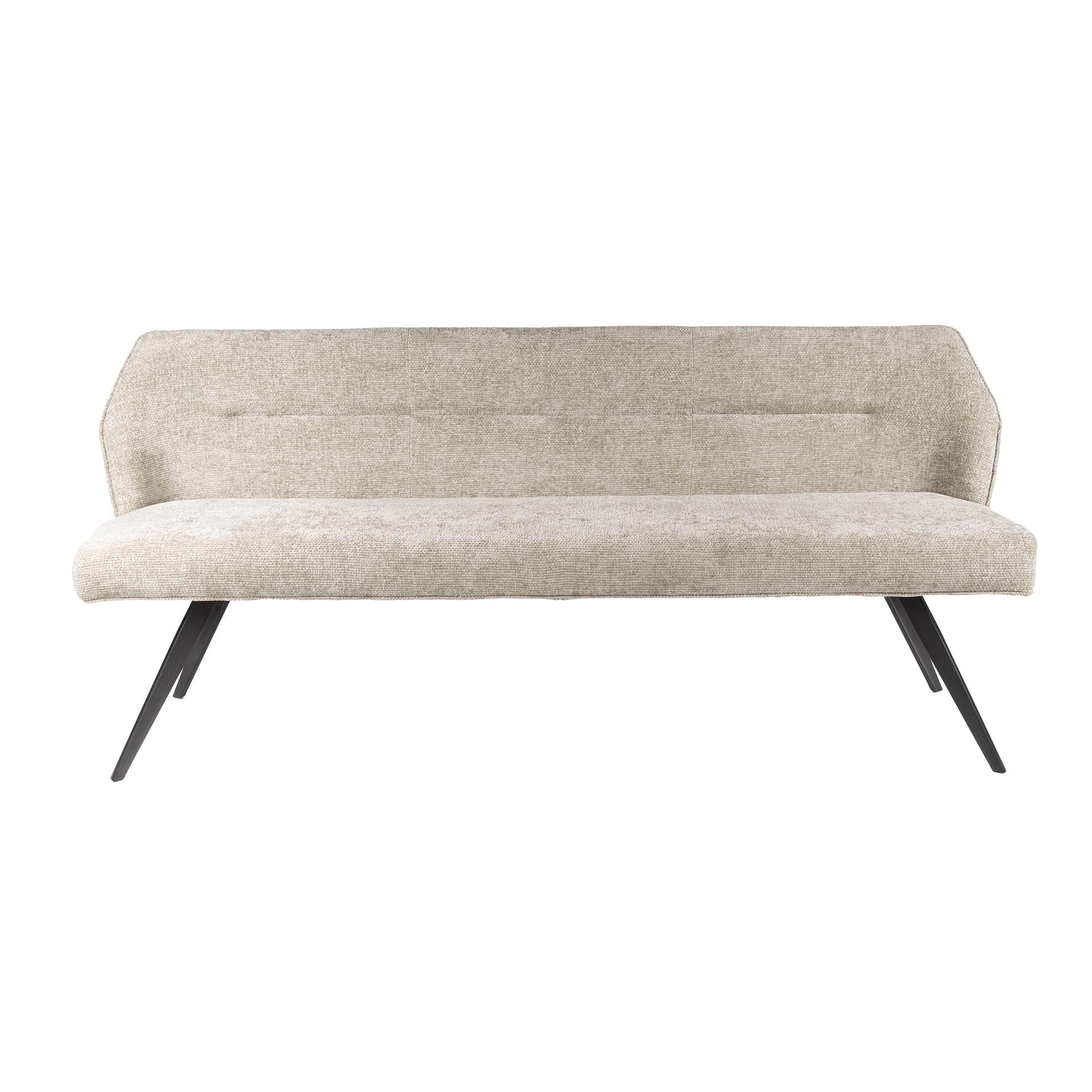 LifestyleFurn Eetkamerbank 'Lavonne' Chenille, 188cm, kleur Zand