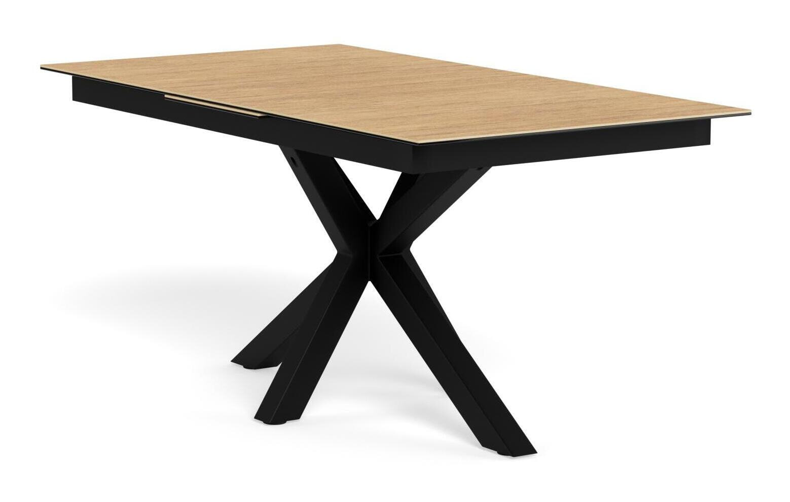 Bendt Uitschuifbare Eettafel 'Line' Keramiek in eikenlook, 168/210 x 90cm