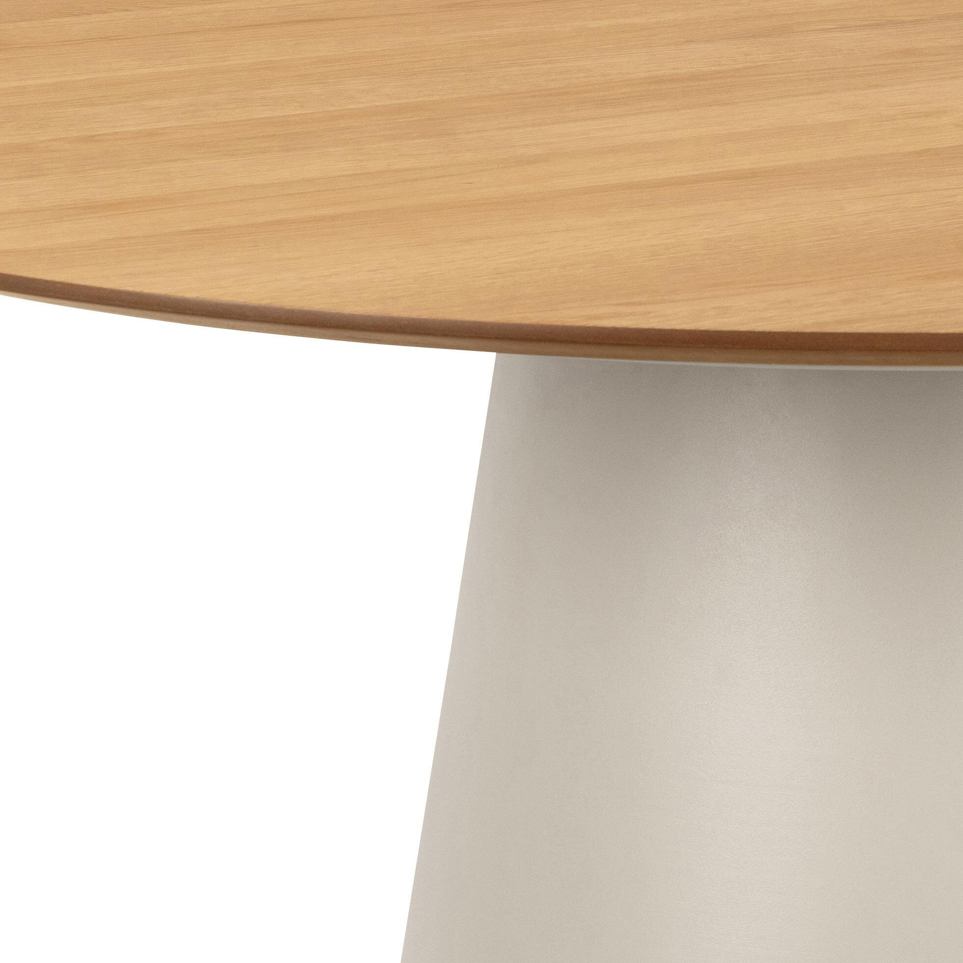 Bendt Ronde Eettafel 'Anemone' Eiken, 120cm, kleur Grijs