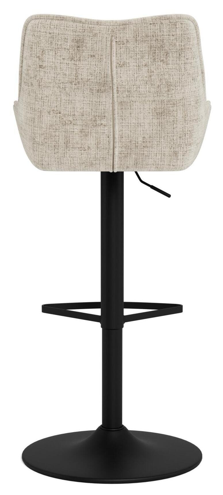 Bendt Draaibare Barkruk 'Erika' Chenille, kleur Beige (zithoogte 64-85cm)