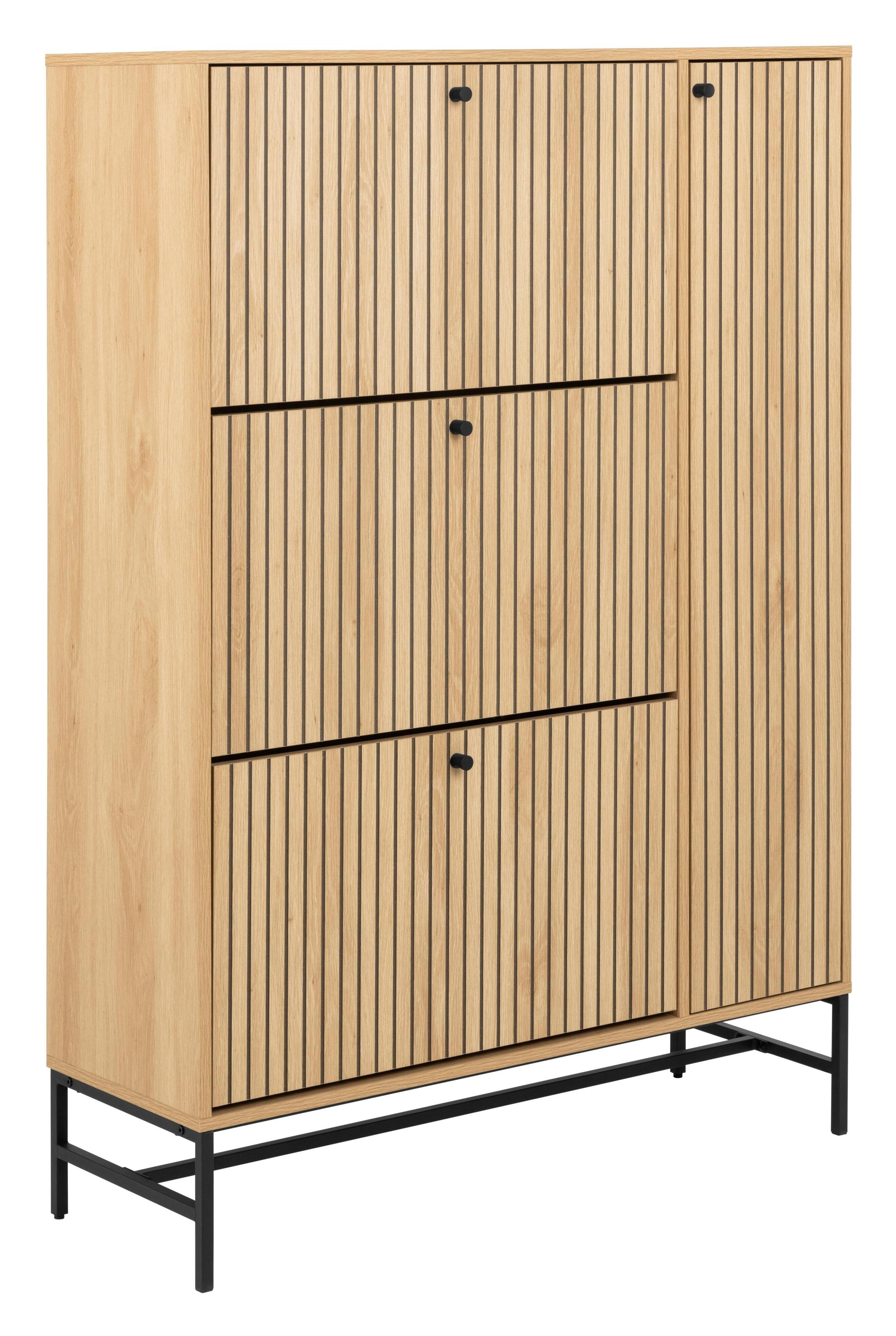 Bendt Schoenenkast Davon Eikenlook, 140 x 99cm - Naturel