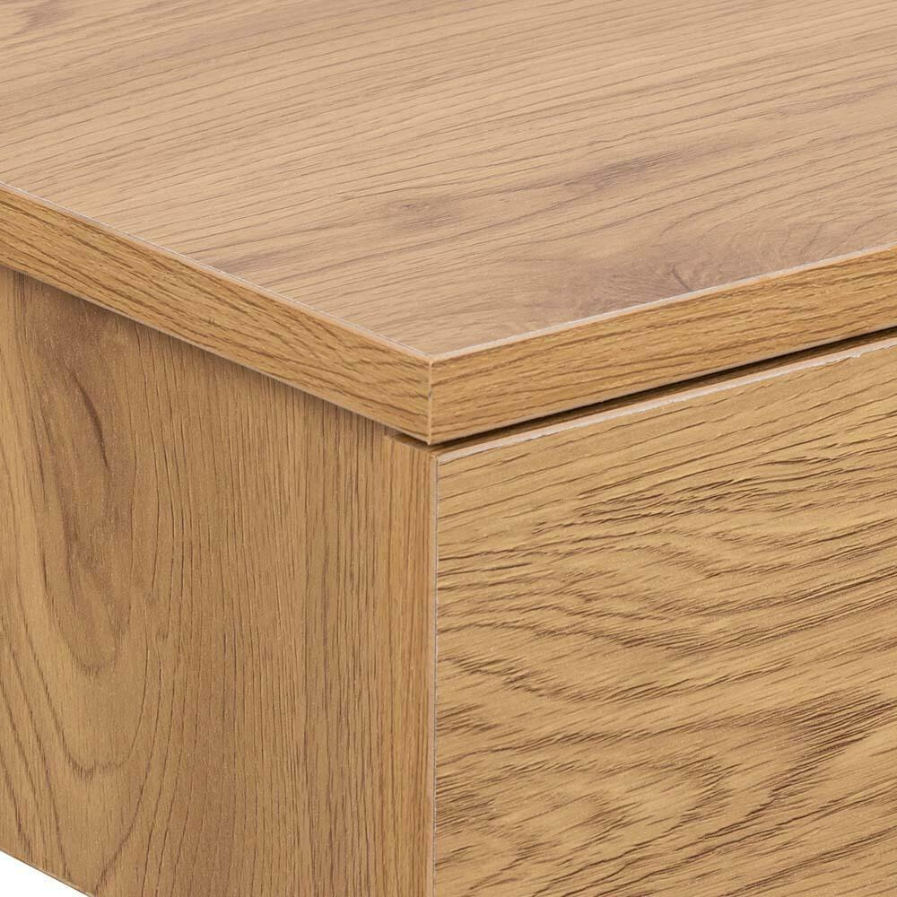 Bendt Zwevend Nachtkastje 'Grete' Met 1 lade, kleur Naturel