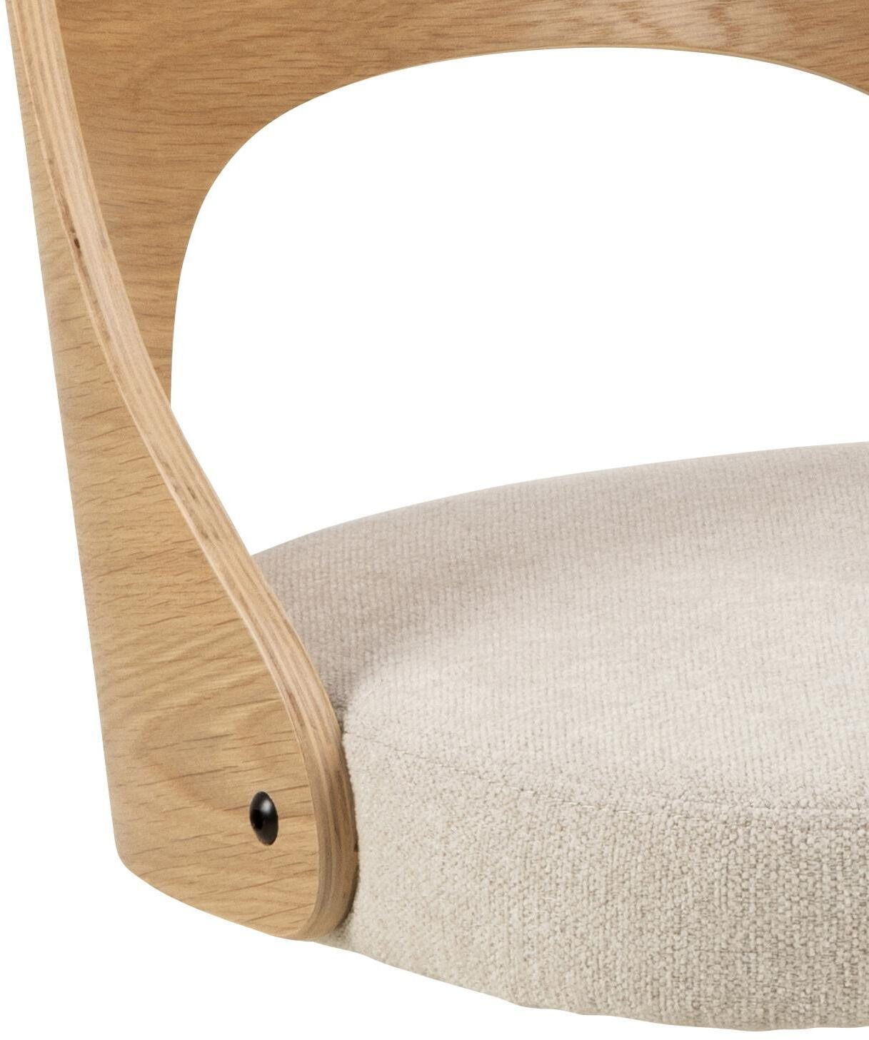 Bendt Draaibare Eetkamerstoel 'Vila' Eiken, kleur Beige