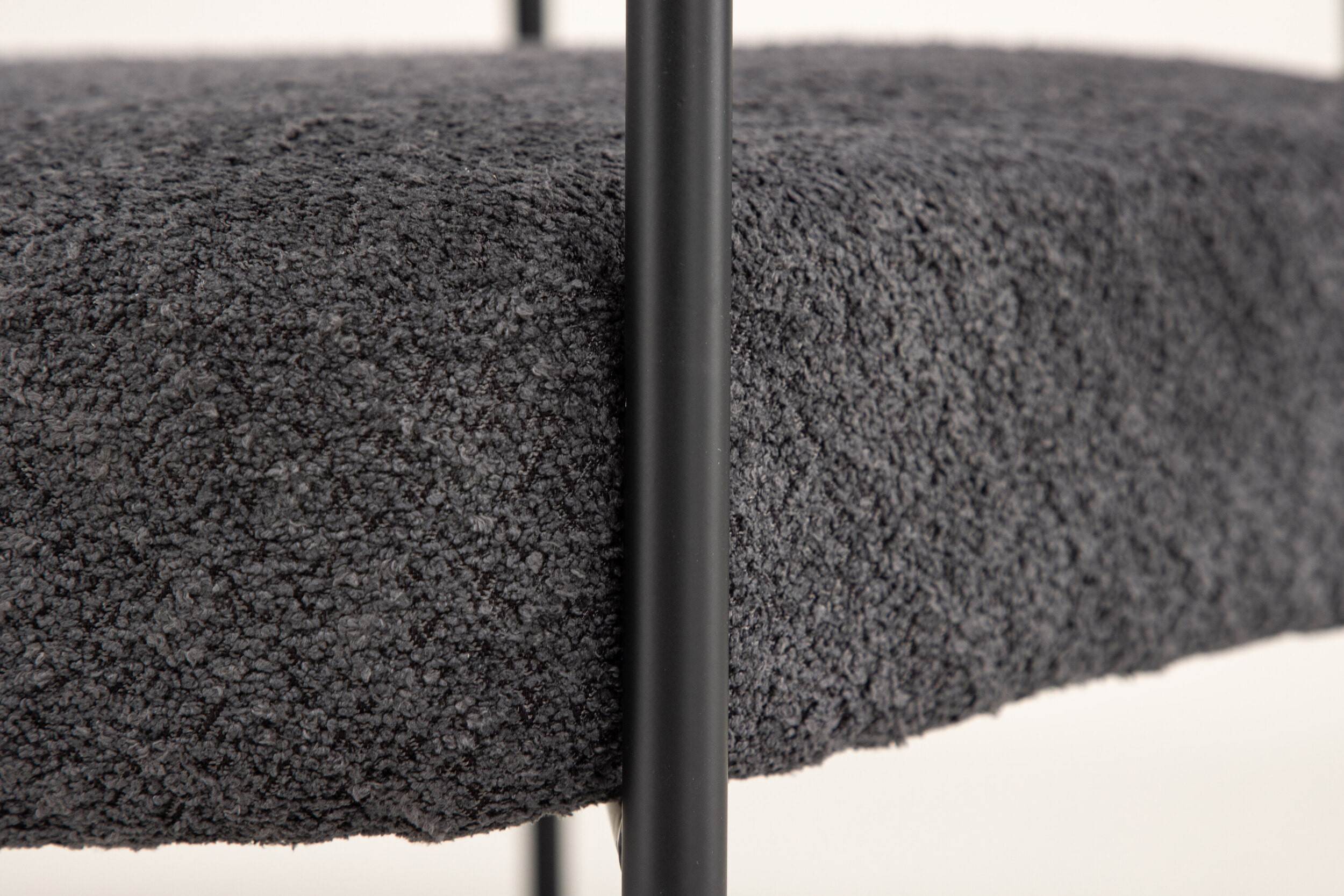 Nohr Fauteuil 'Mattheu' Bouclé, kleur Donkergrijs