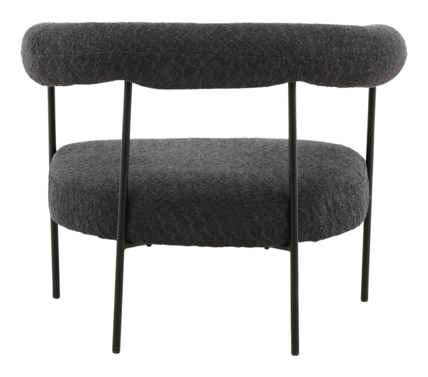 Nohr Fauteuil 'Mattheu' Bouclé, kleur Donkergrijs