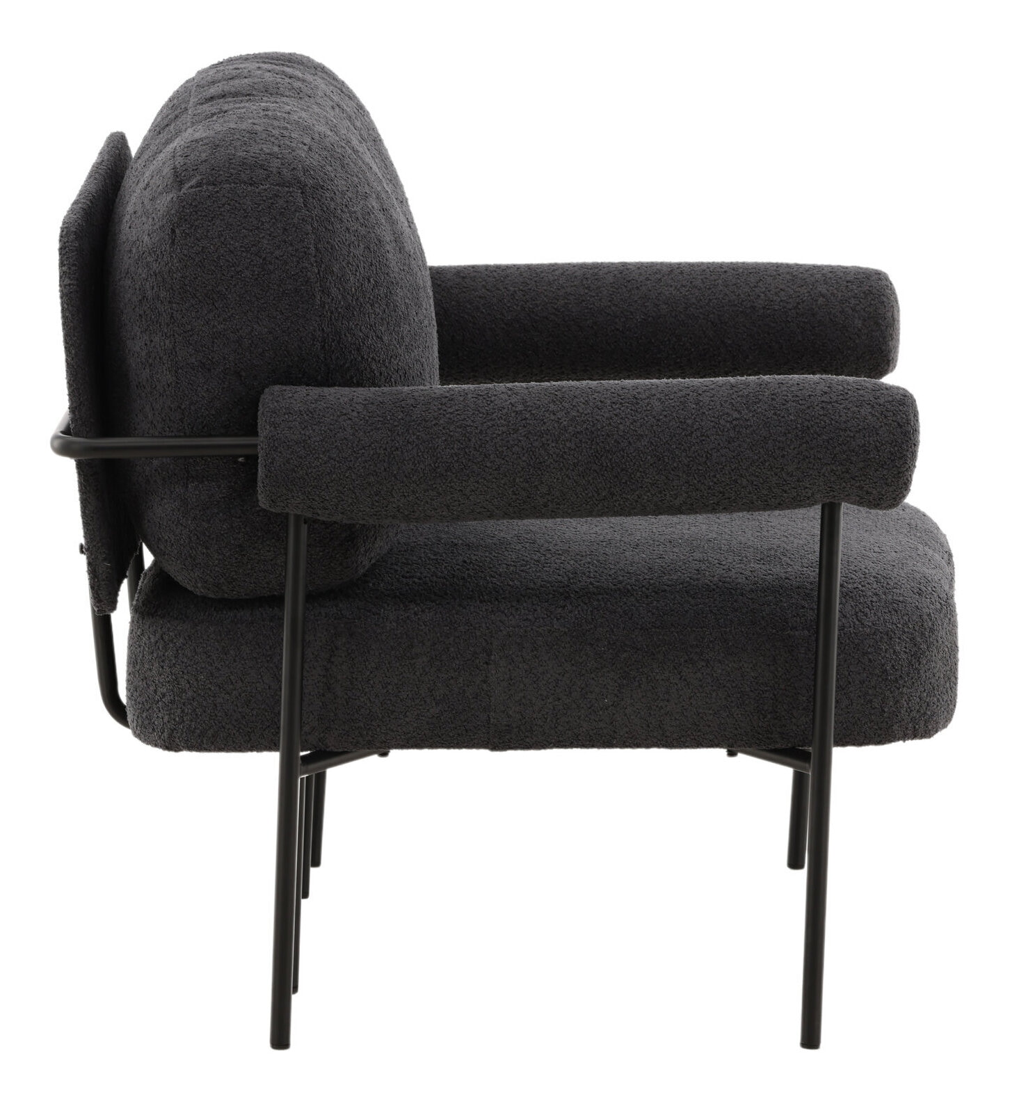 Nohr Fauteuil 'Jaquis' Bouclé, kleur Donkergrijs