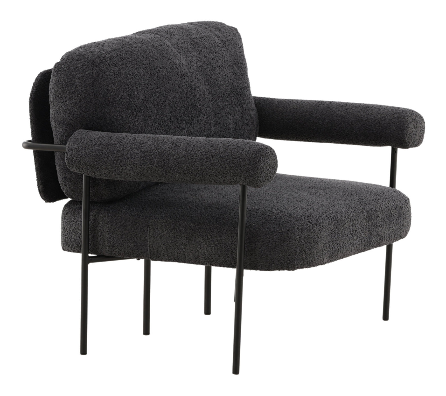 Nohr Fauteuil 'Jaquis' Bouclé, kleur Donkergrijs