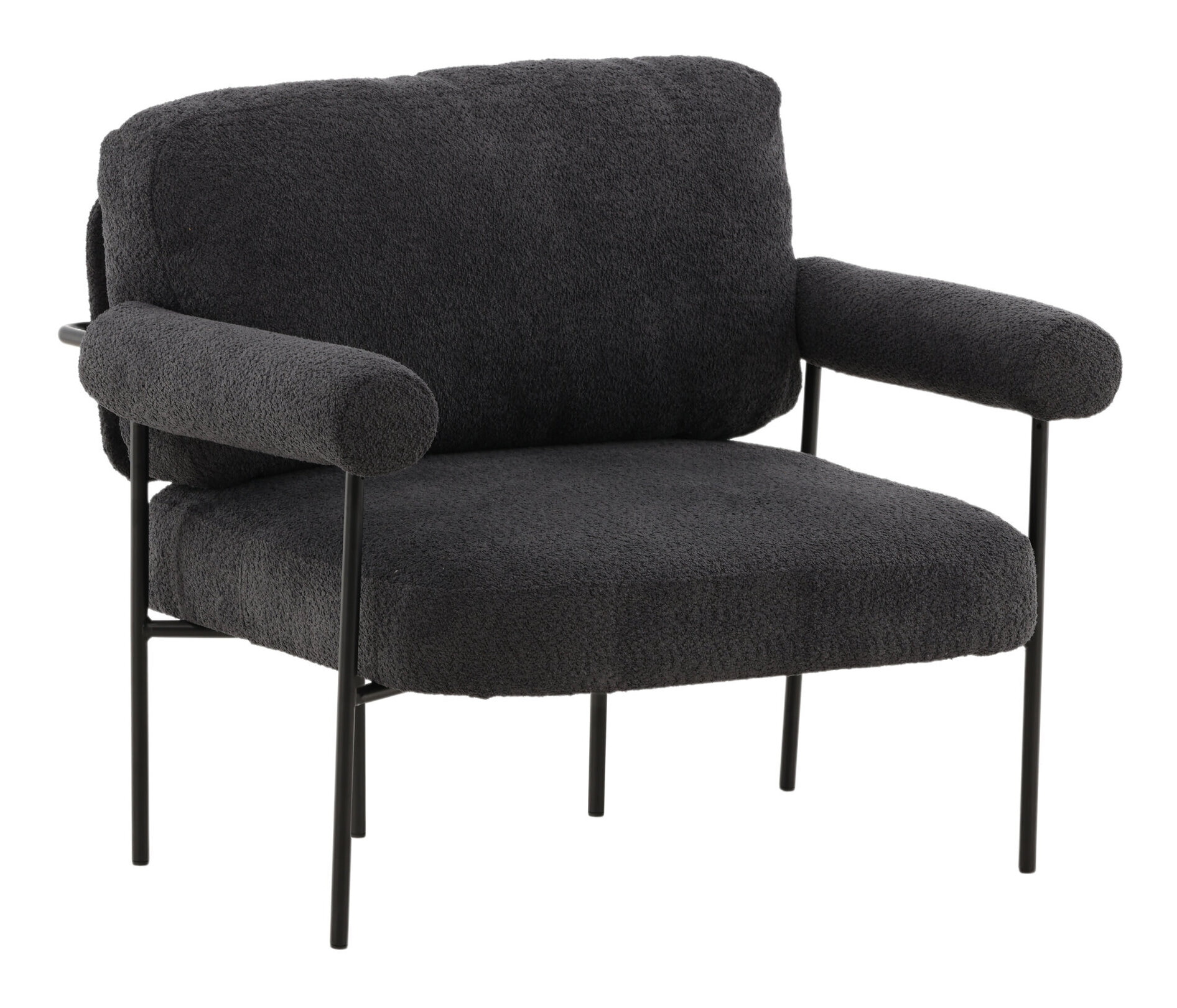 Nohr Fauteuil 'Jaquis' Bouclé, kleur Donkergrijs
