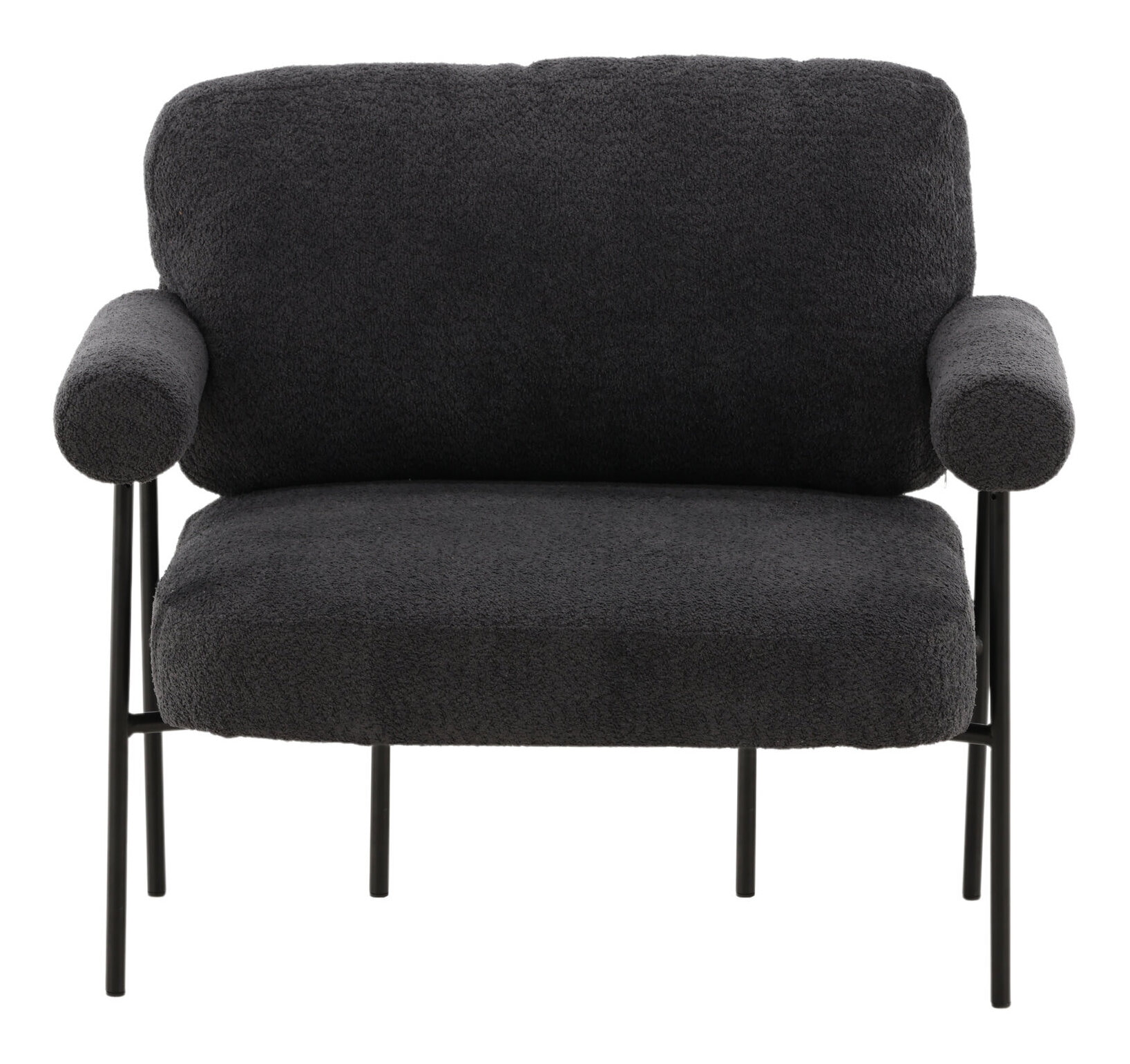 Nohr Fauteuil 'Jaquis' Bouclé, kleur Donkergrijs