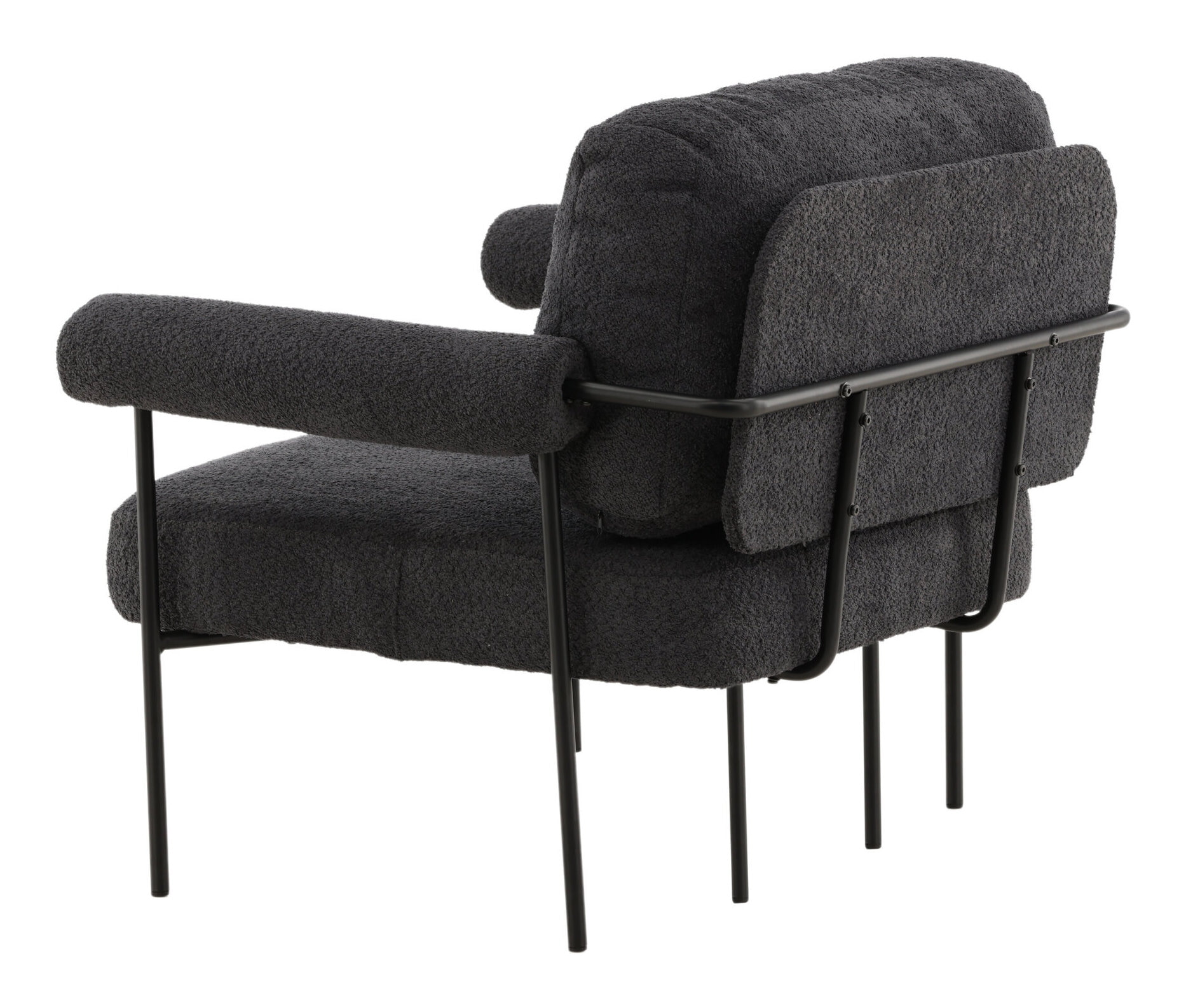 Nohr Fauteuil 'Jaquis' Bouclé, kleur Donkergrijs