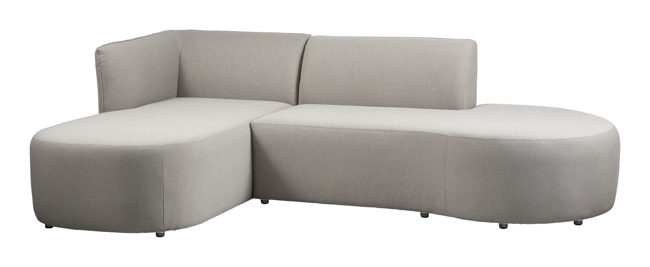 WOOOD Organische Loungebank 'Chios' Links, kleur Zand
