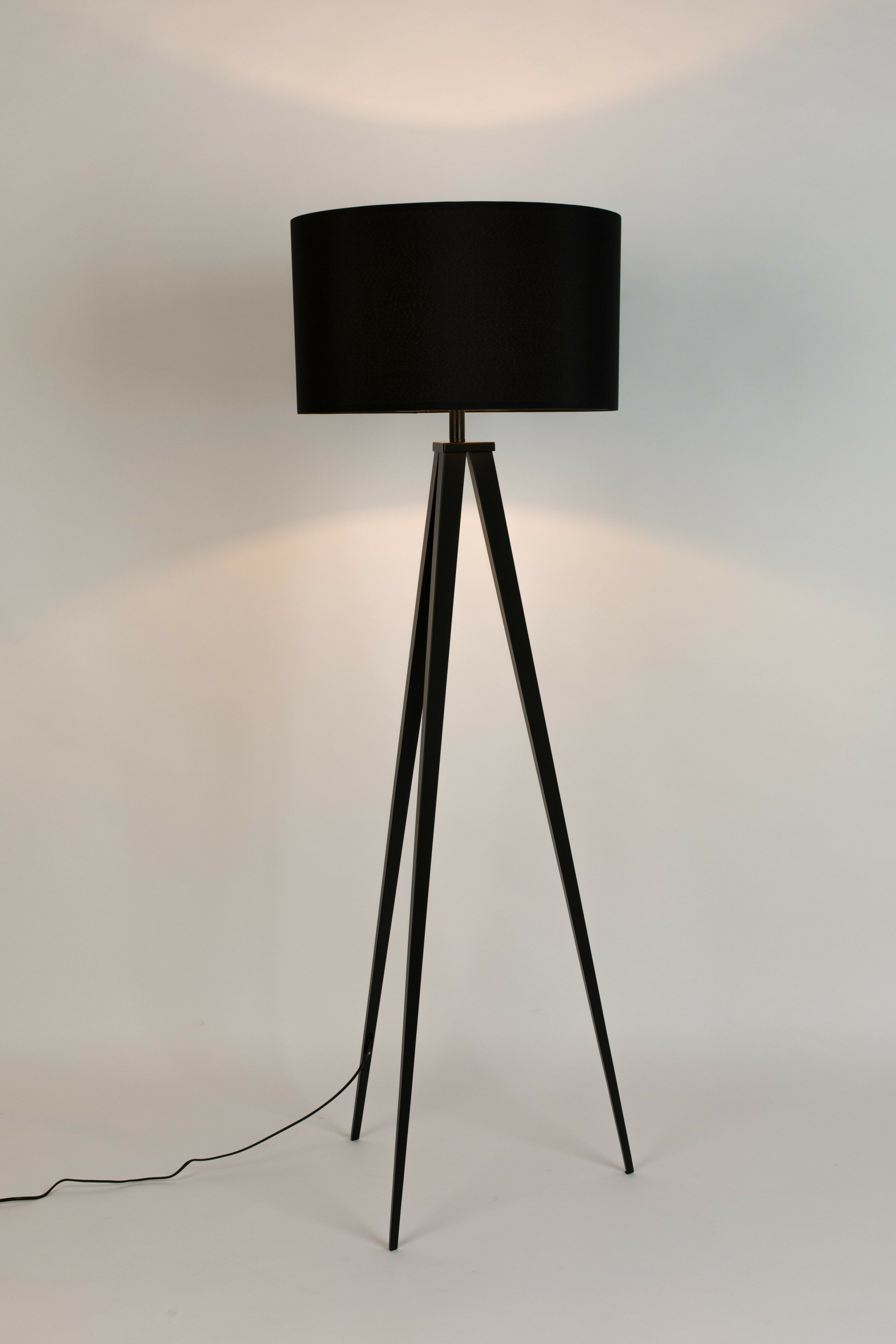 Zuiver Vloerlamp 'Tripod' 157cm, kleur Zwart