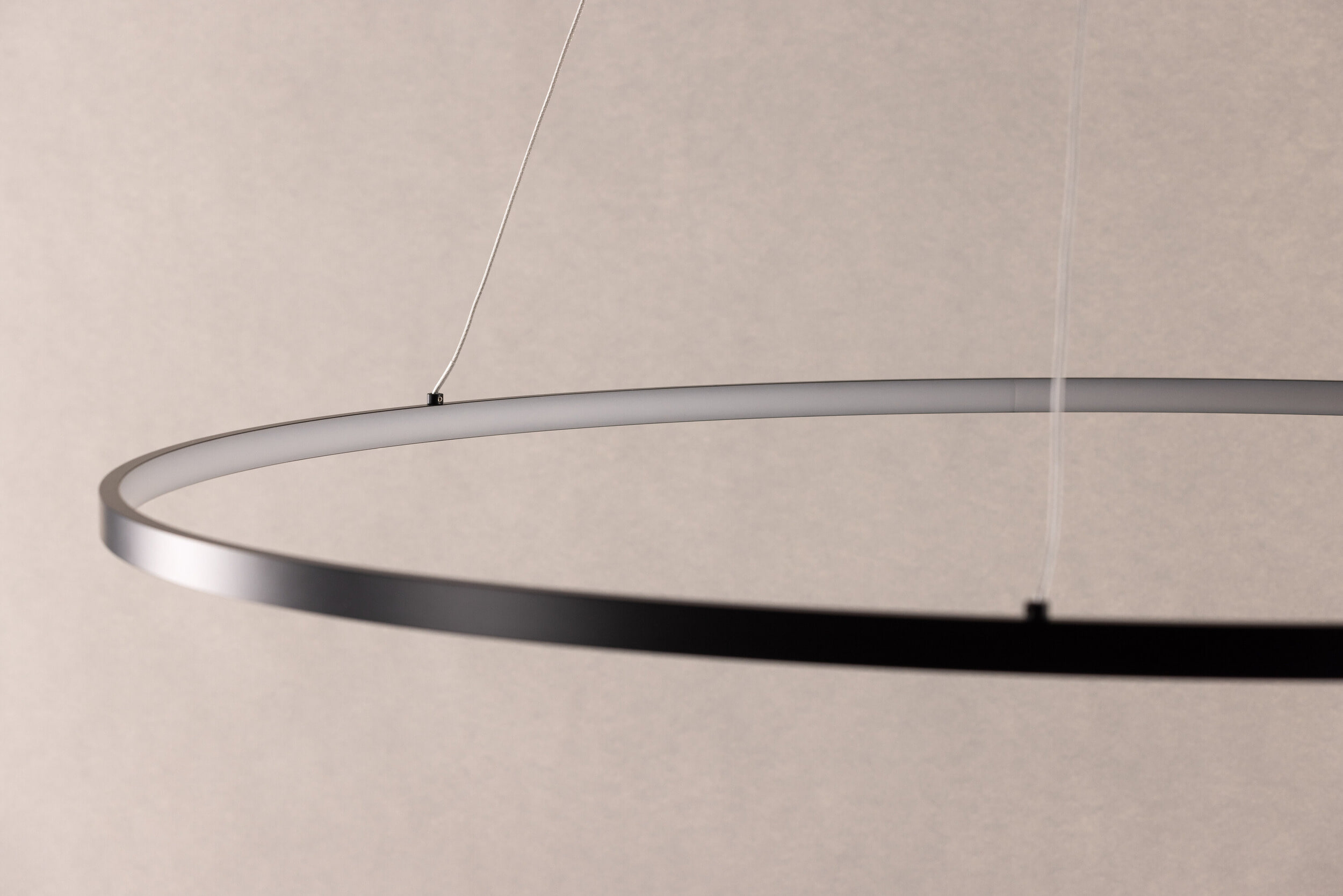 Nohr Hanglamp 'Isaias' Ring LED 100cm, kleur zwart