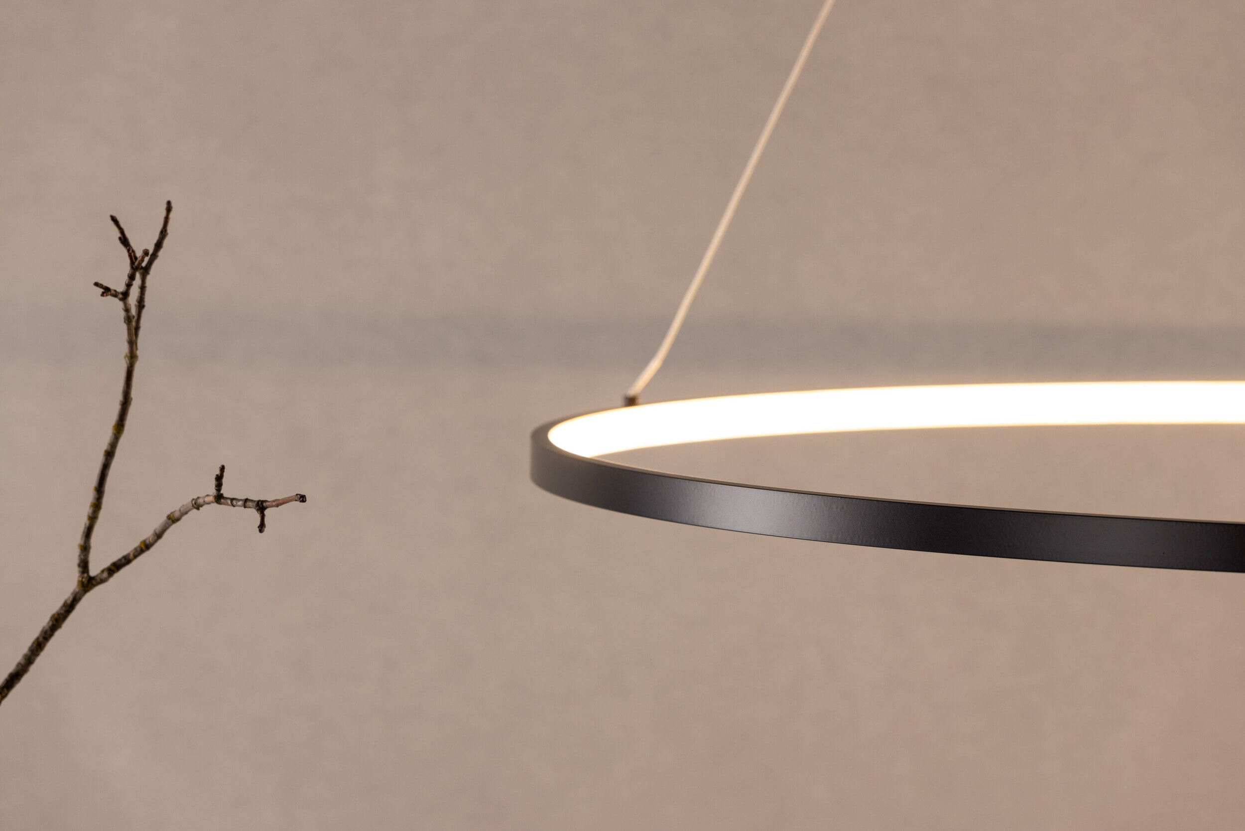 Nohr Hanglamp 'Isaias' Ring LED 100cm, kleur zwart