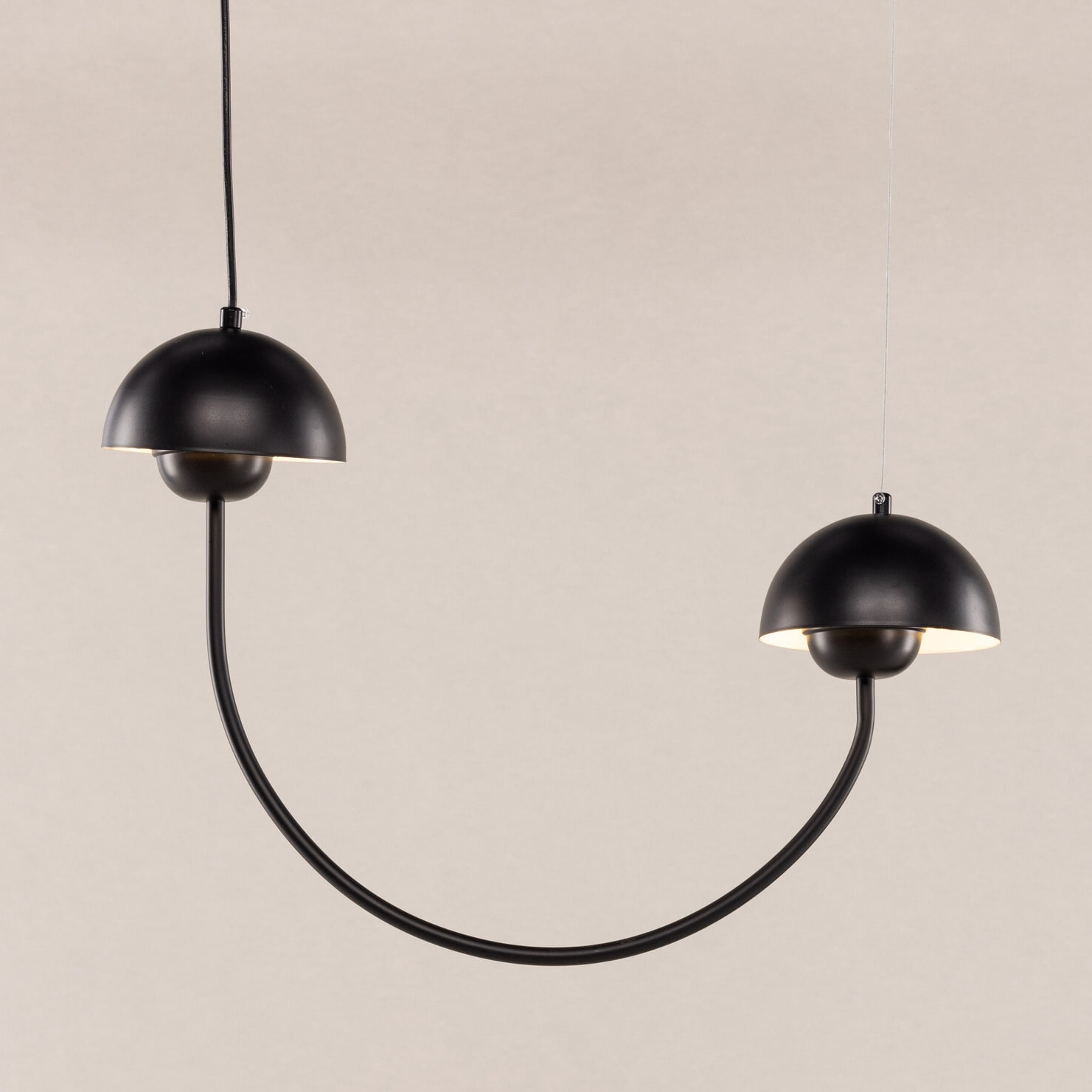 Nohr Hanglamp 'Lakitha' 2-lamps, kleur Zwart