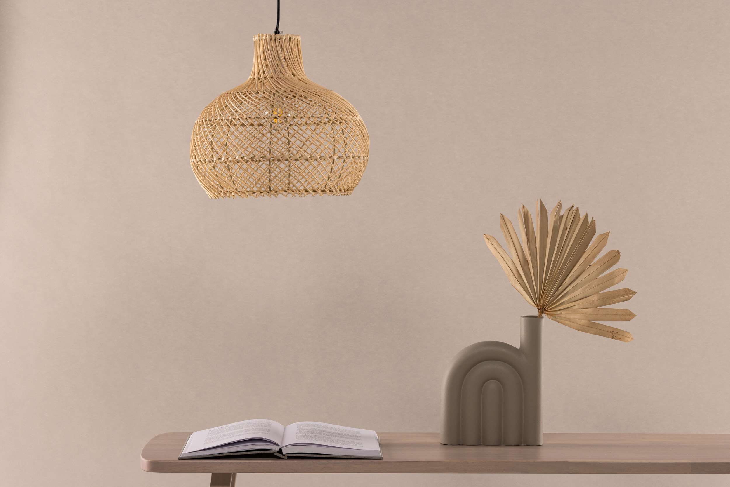 Nohr Hanglamp 'Imad' Rattan, 35cm