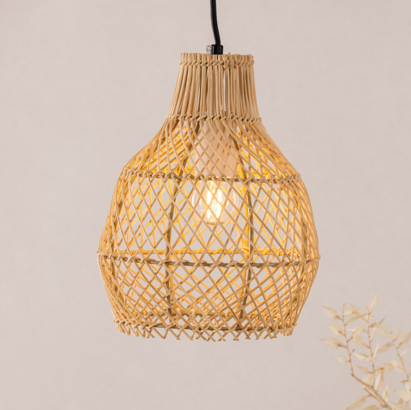 Nohr Hanglamp 'Imad' Rattan, 20cm