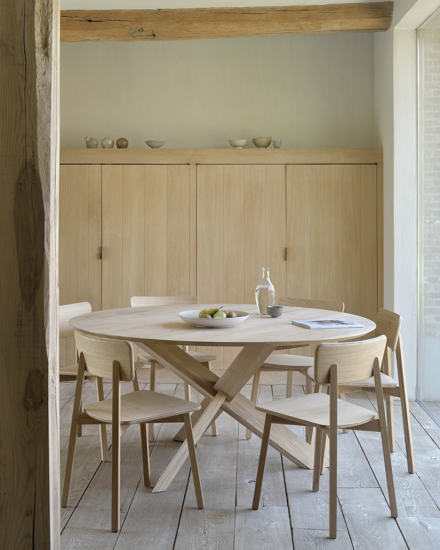 Ethnicraft Eetkamerstoel 'Casale' Geolied Eikenhout, kleur Naturel