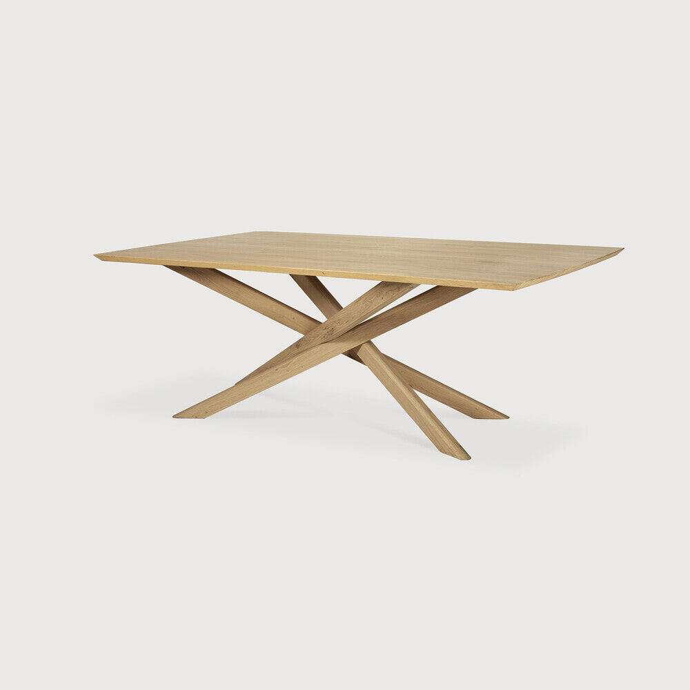 Ethnicraft Eettafel Mikado Geolied Eikenhout, 280 x 110cm - Naturel