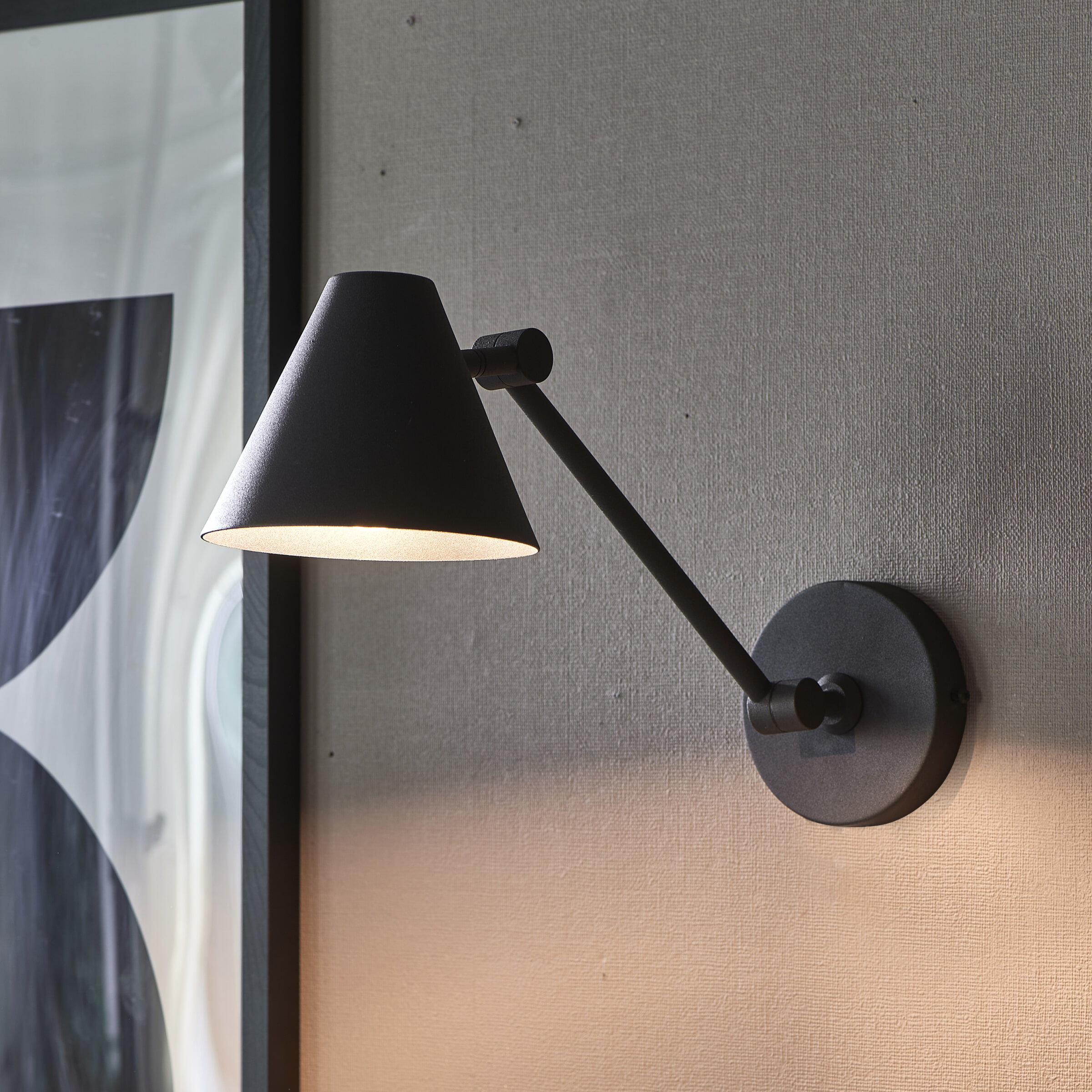Rivièra Maison Wandlamp 'Metal', kleur Zwart