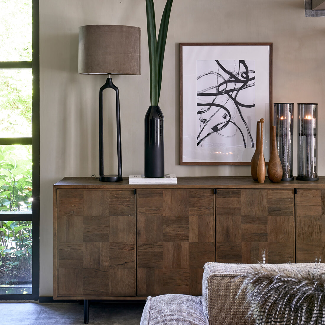 Rivièra Maison Dressoir 'Mac Arthur Park' Eikenhout, 197cm