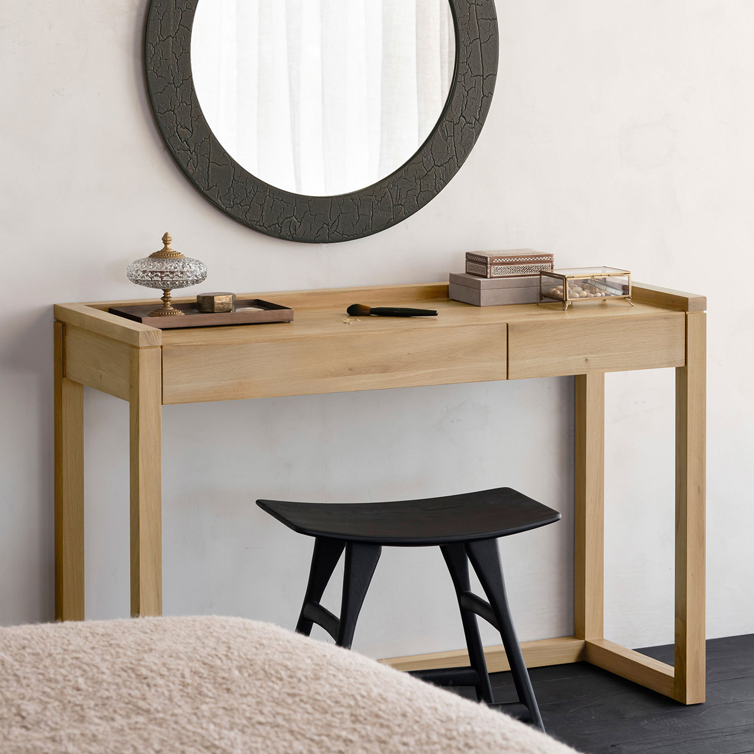 Ethnicraft Bureau Frame Geolied Eikenhout, 120 x 43cm - Naturel